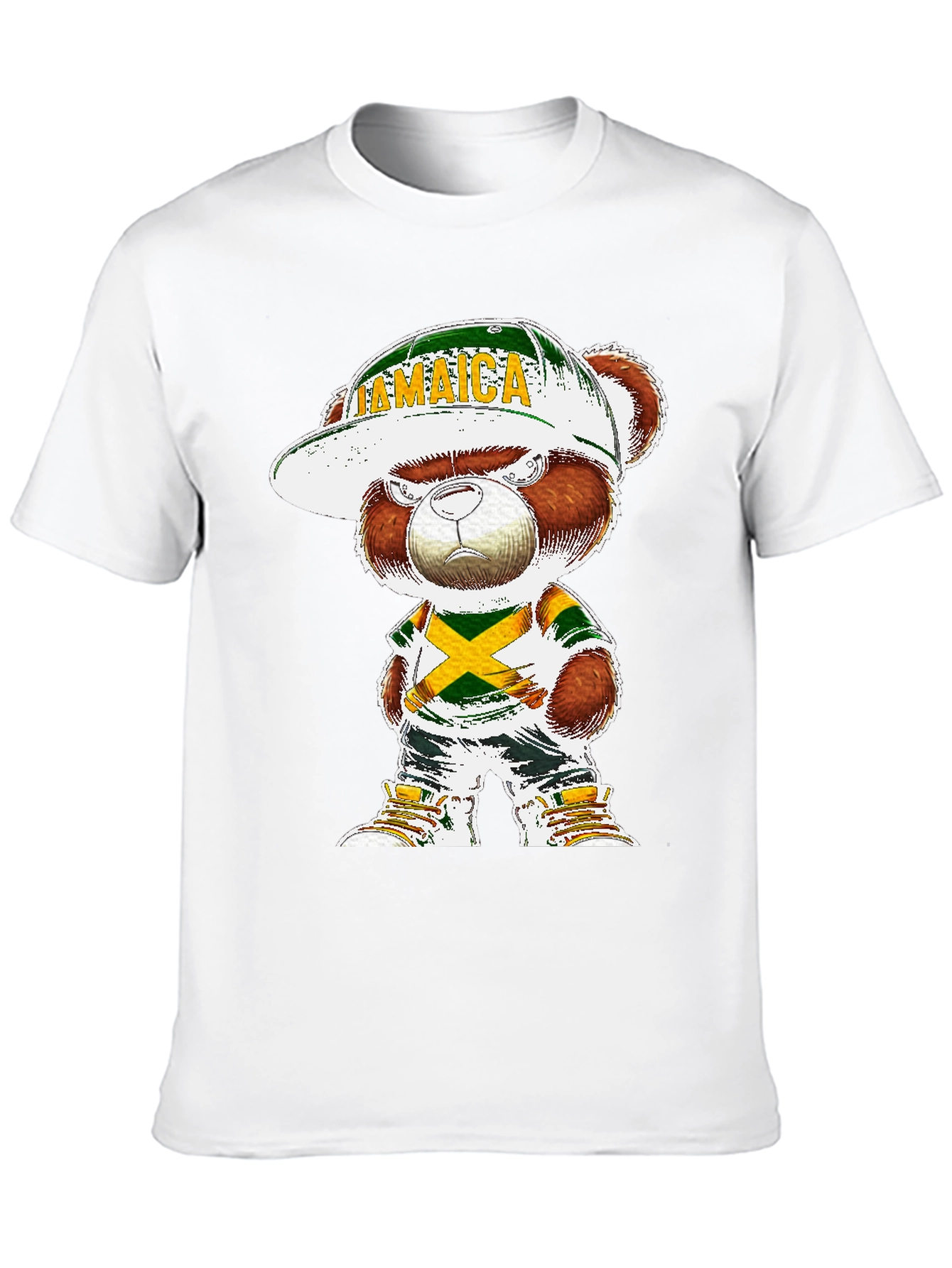 Jamaica Bear T-Shirt - Cool Cartoon Graphic Tee