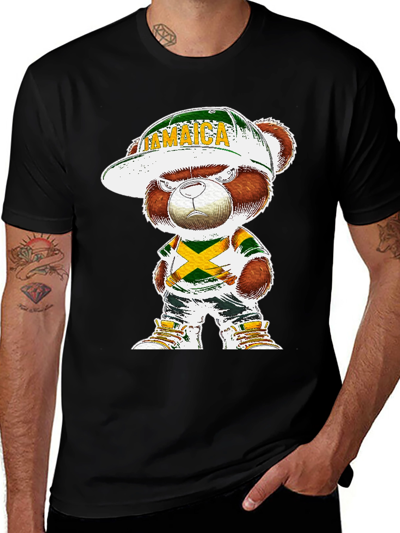 Jamaica Bear T-Shirt - Cool Cartoon Graphic Tee