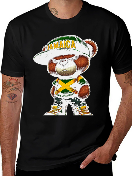 Jamaica Bear T-Shirt - Cool Cartoon Graphic Tee