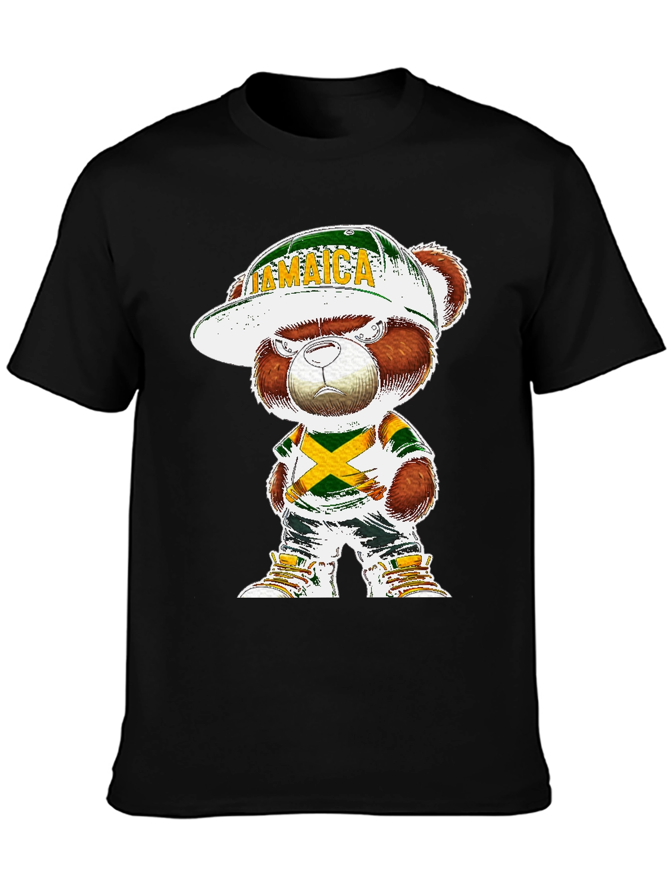 Jamaica Bear T-Shirt - Cool Cartoon Graphic Tee