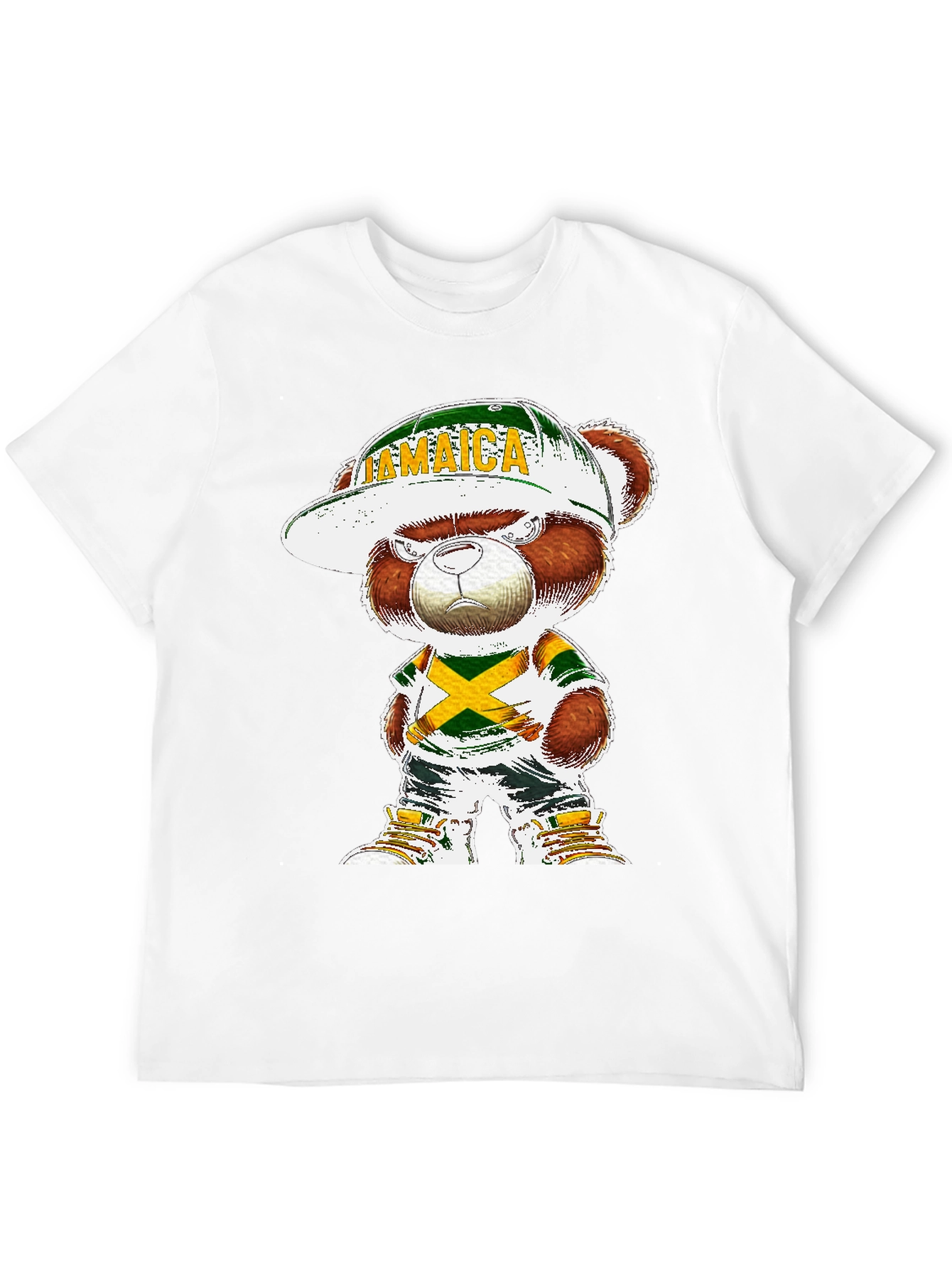 Jamaica Bear T-Shirt - Cool Cartoon Graphic Tee