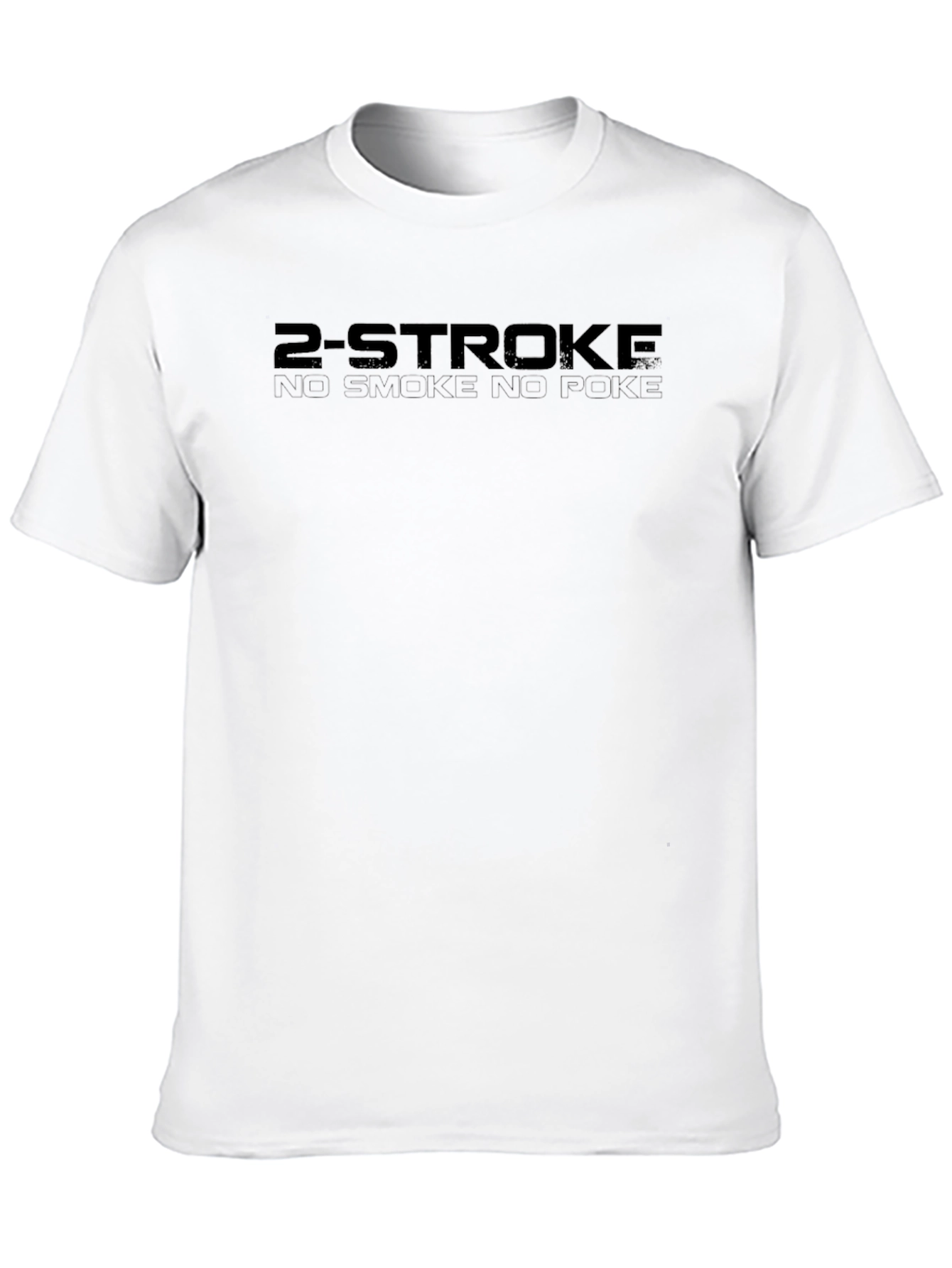 2-Stroke No Smoke No Poke T-Shirt - Black