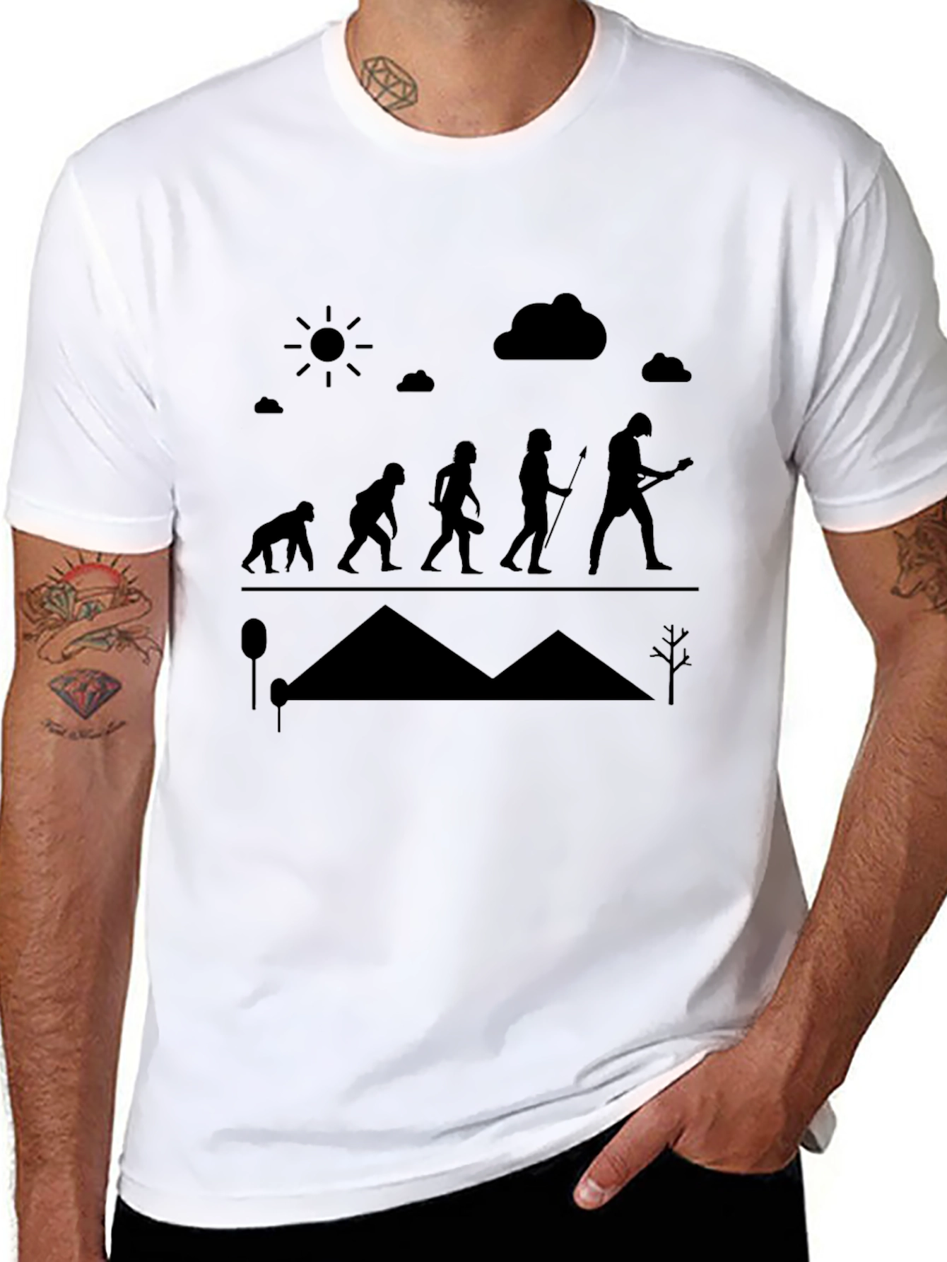 Evolution of Rock T-Shirt - Funny Musician Tee