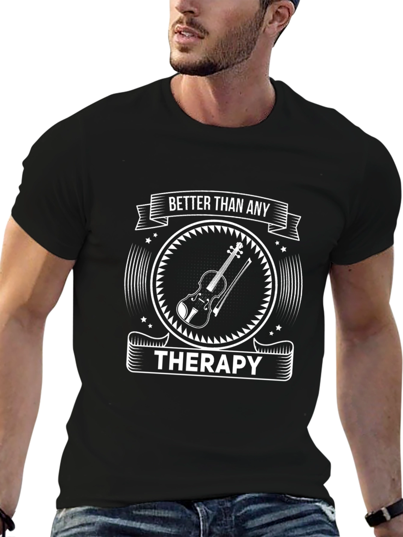 Better Than Therapy Violin Musician T-Shirt