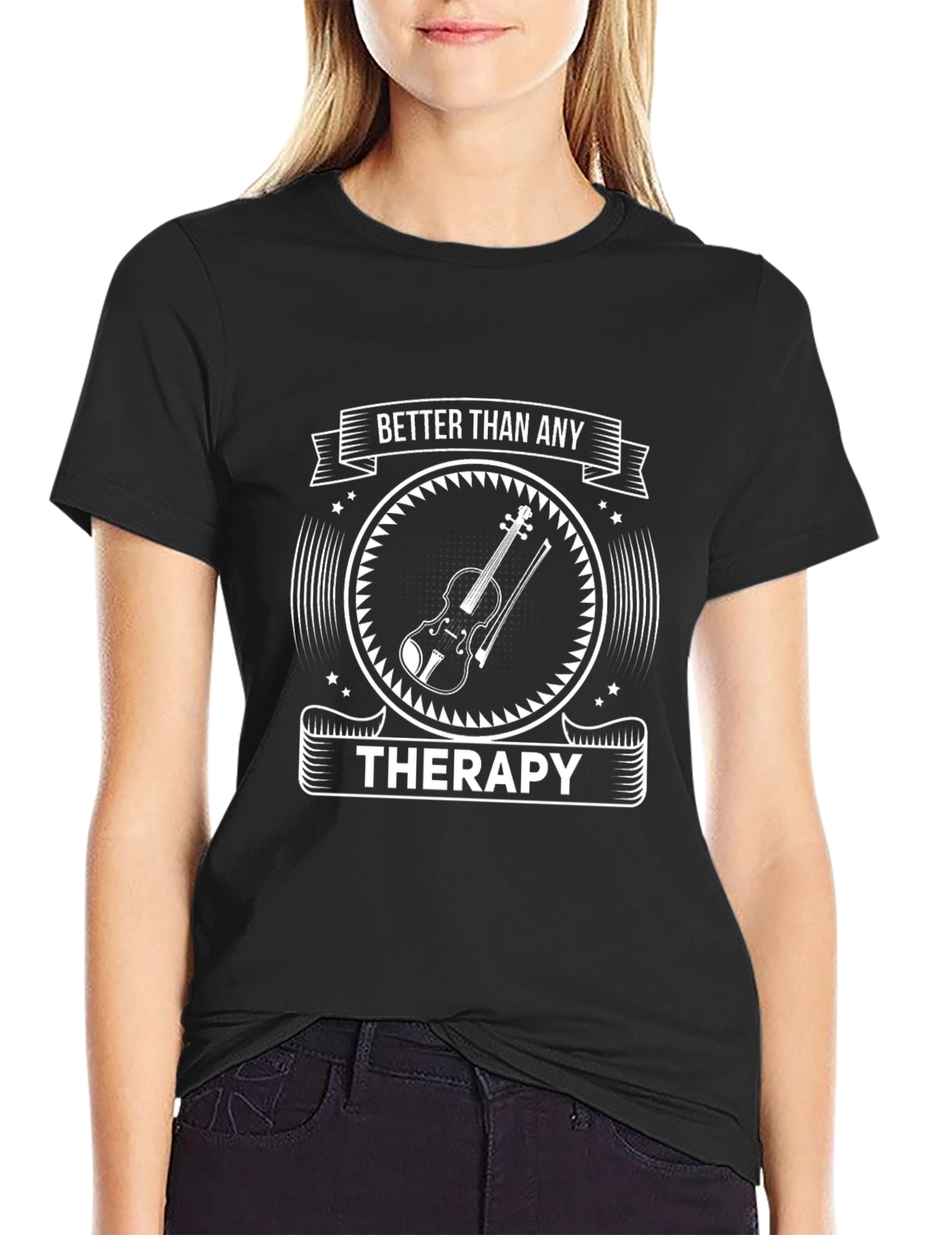 Better Than Therapy Violin Musician T-Shirt