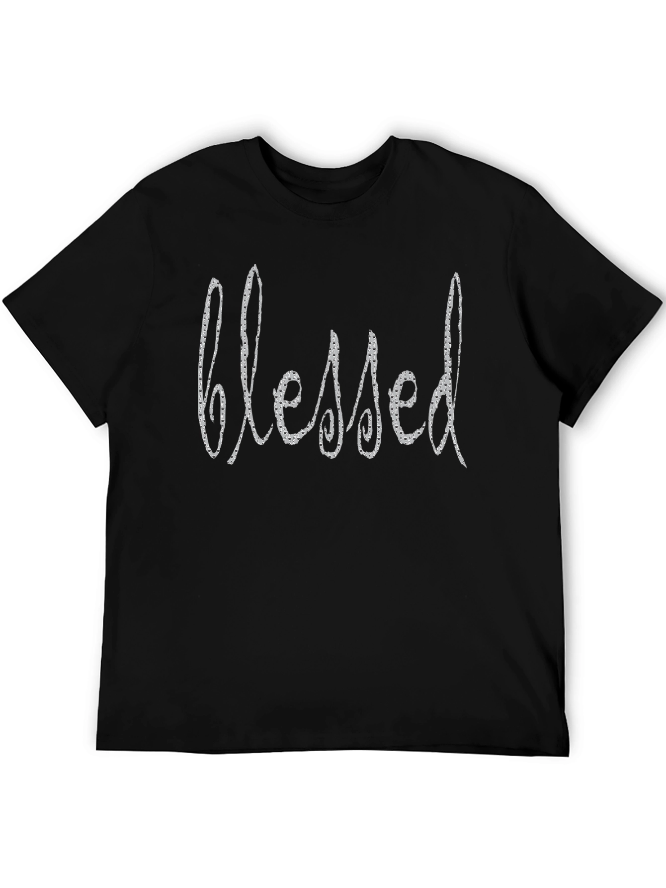 Blessed Graphic Print Black T-Shirt