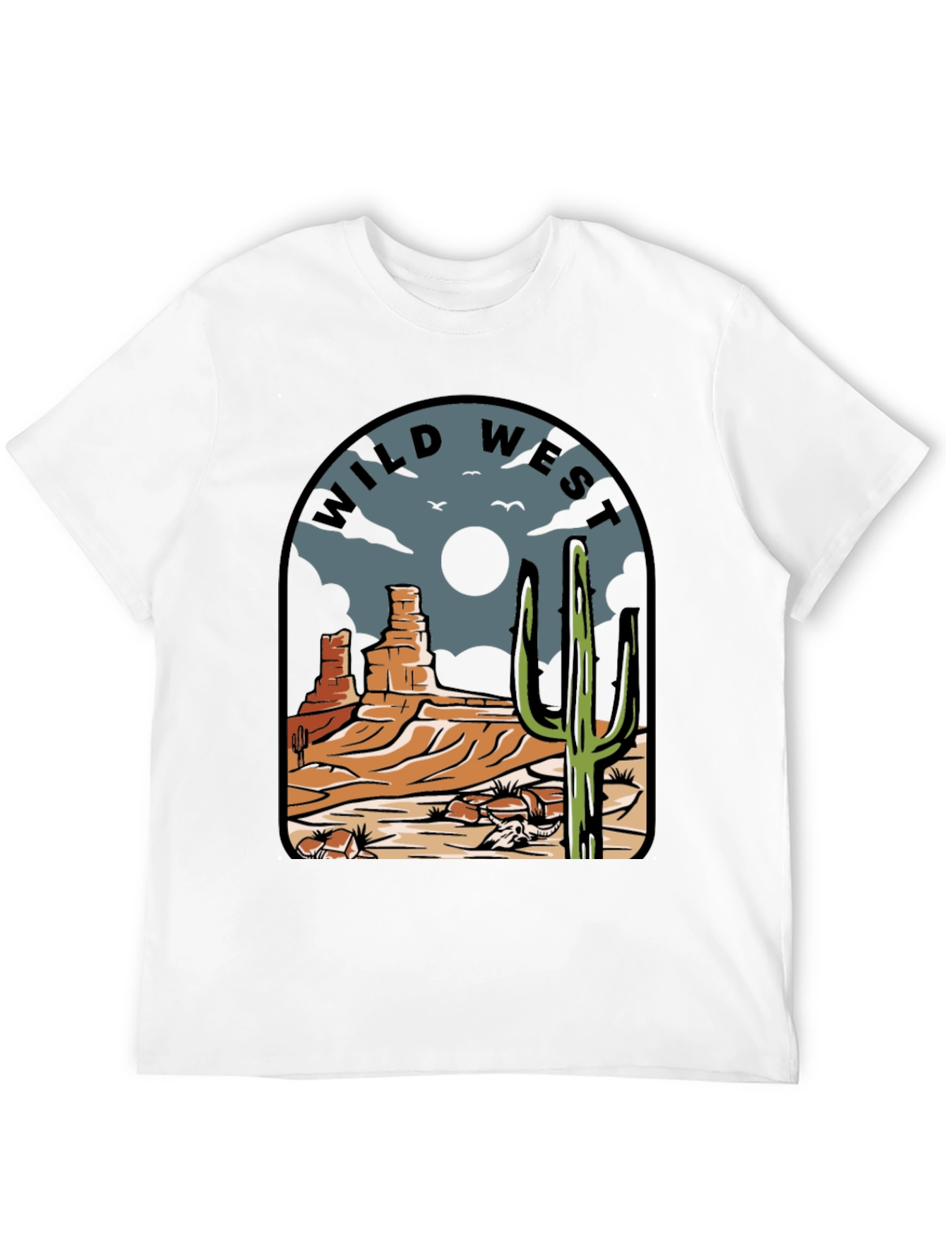 Wild West Graphic Tee - Desert Cactus Scene