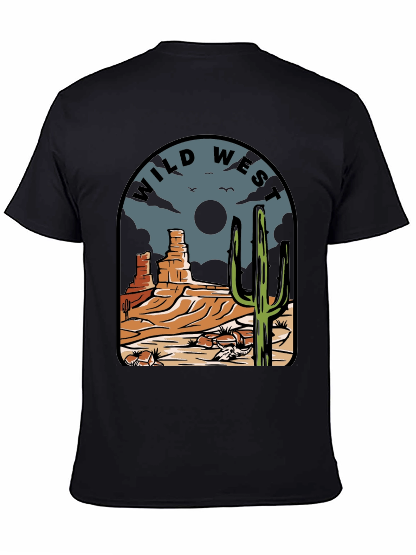 Wild West Graphic Tee - Desert Cactus Scene
