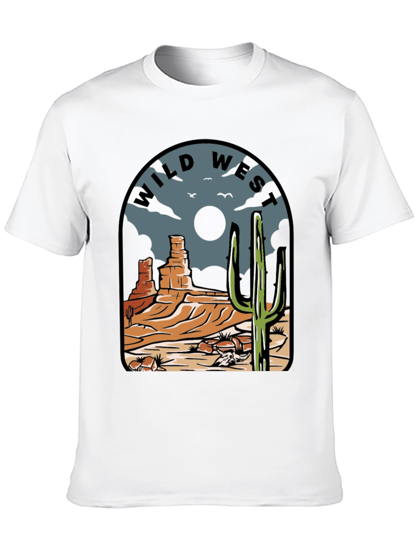 Wild West Graphic Tee - Desert Cactus Scene