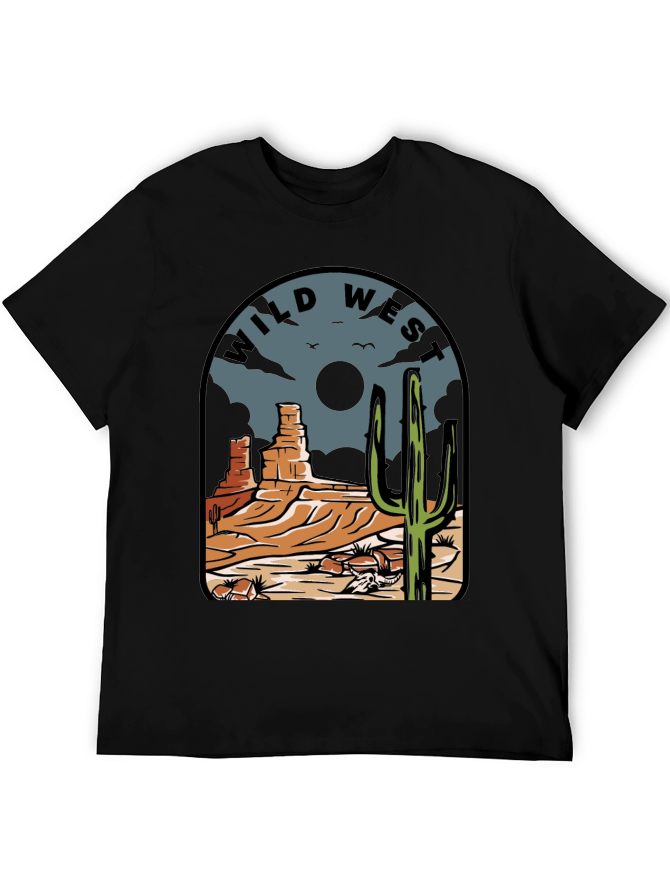 Wild West Graphic Tee - Desert Cactus Scene