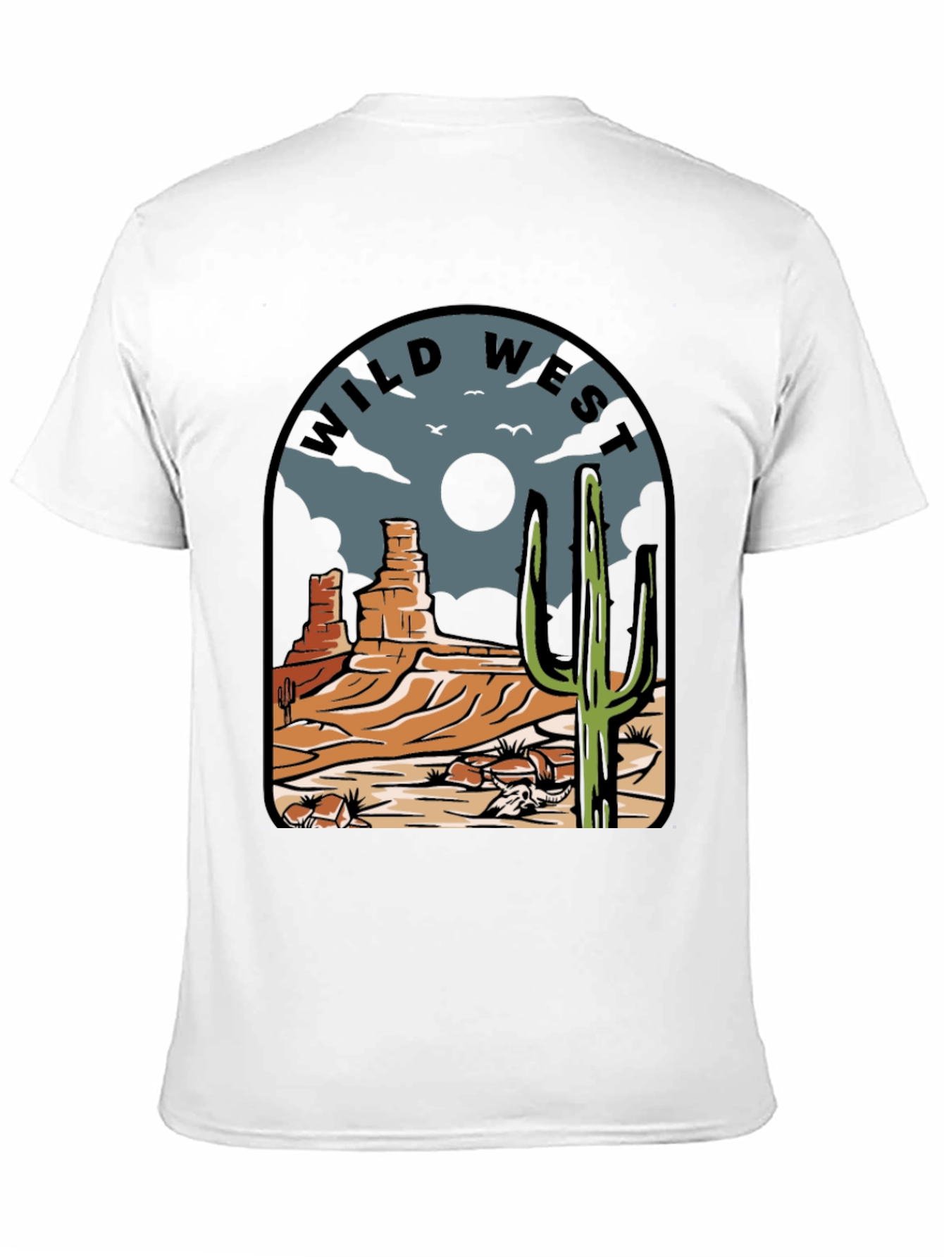Wild West Graphic Tee - Desert Cactus Scene