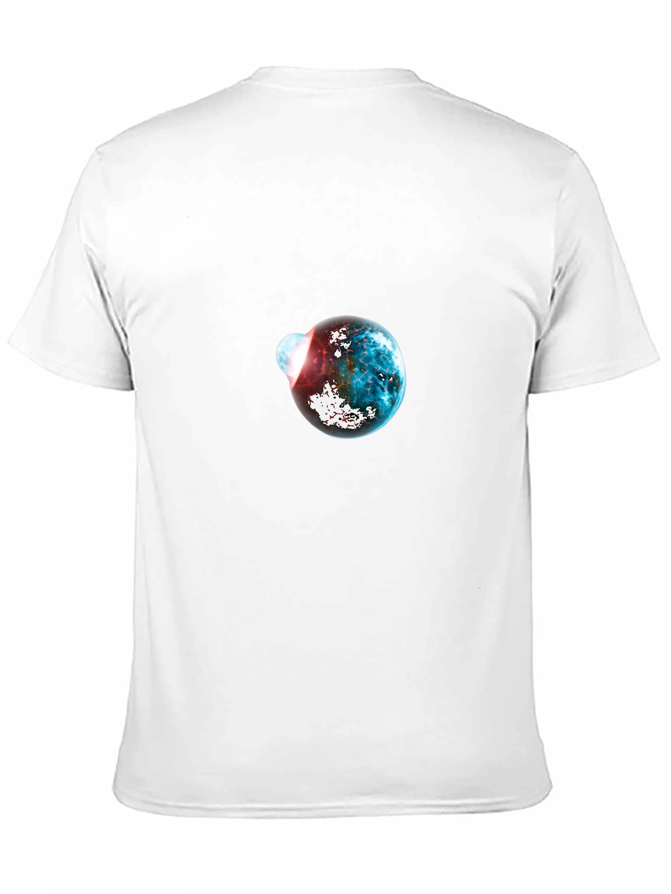 Galaxy Planet Graphic Print Mens Black T-Shirt
