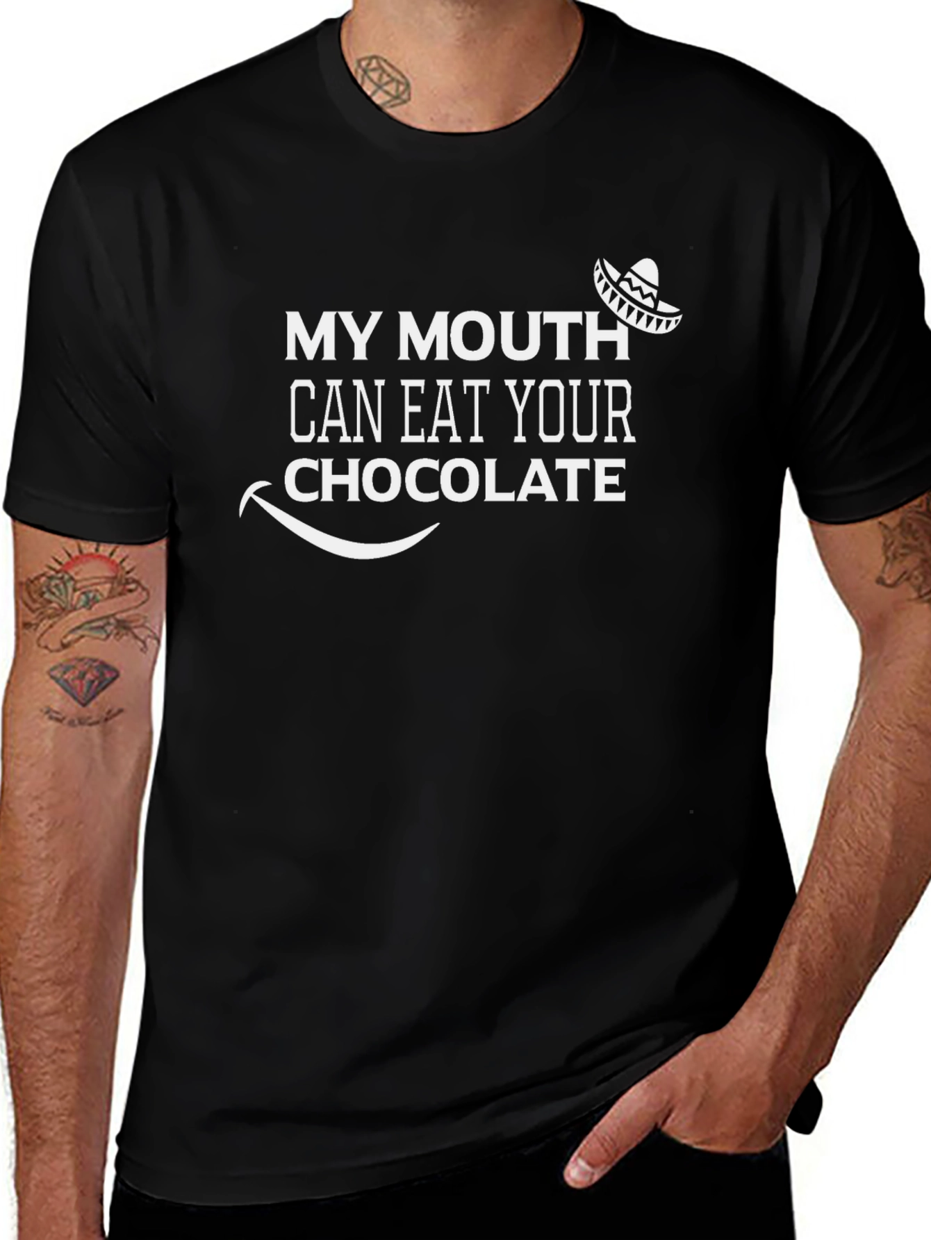 Humorous Chocolate T-Shirt for Adults