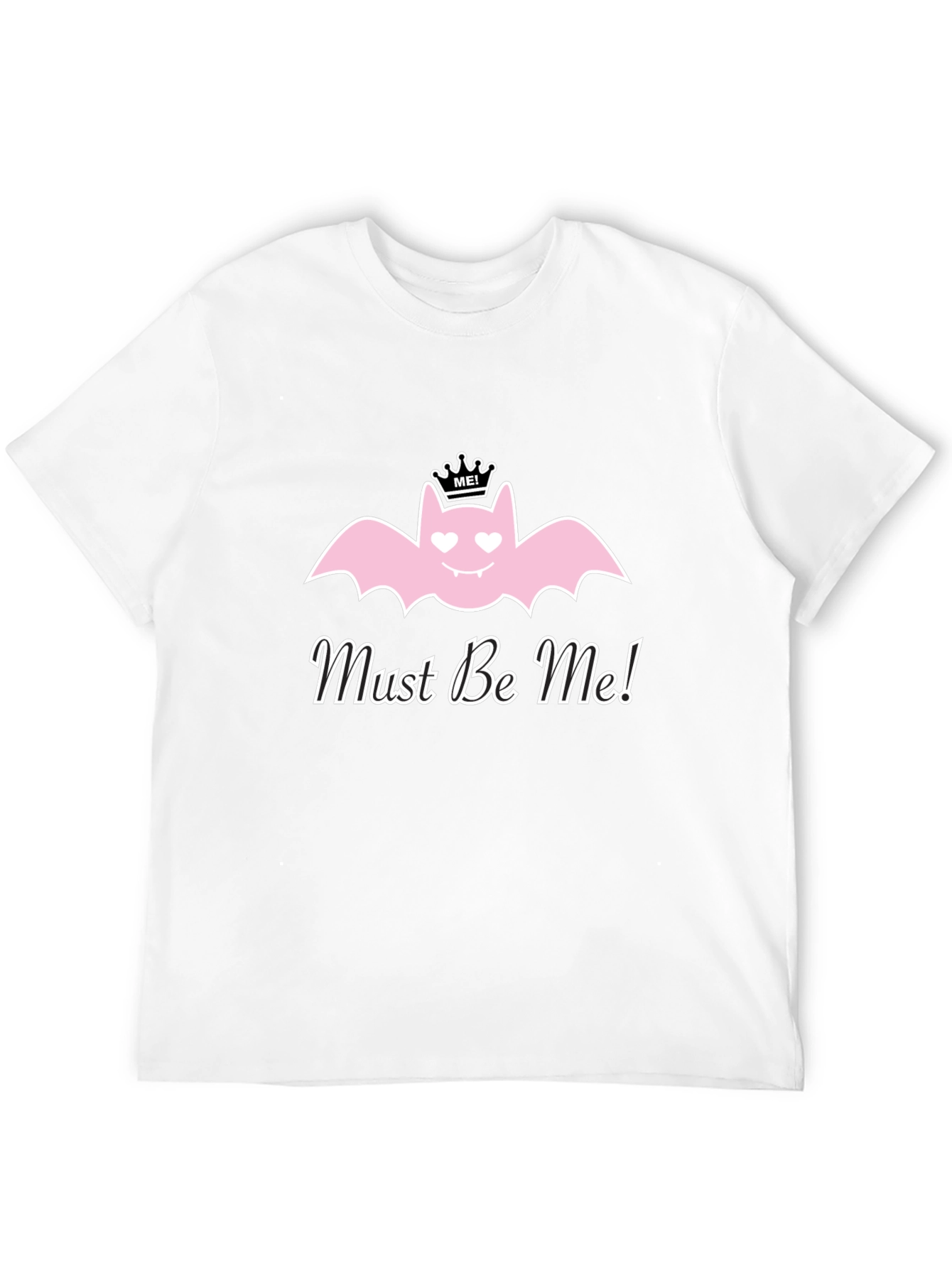 Must Be Me! Pink Bat Graphic T-Shirt