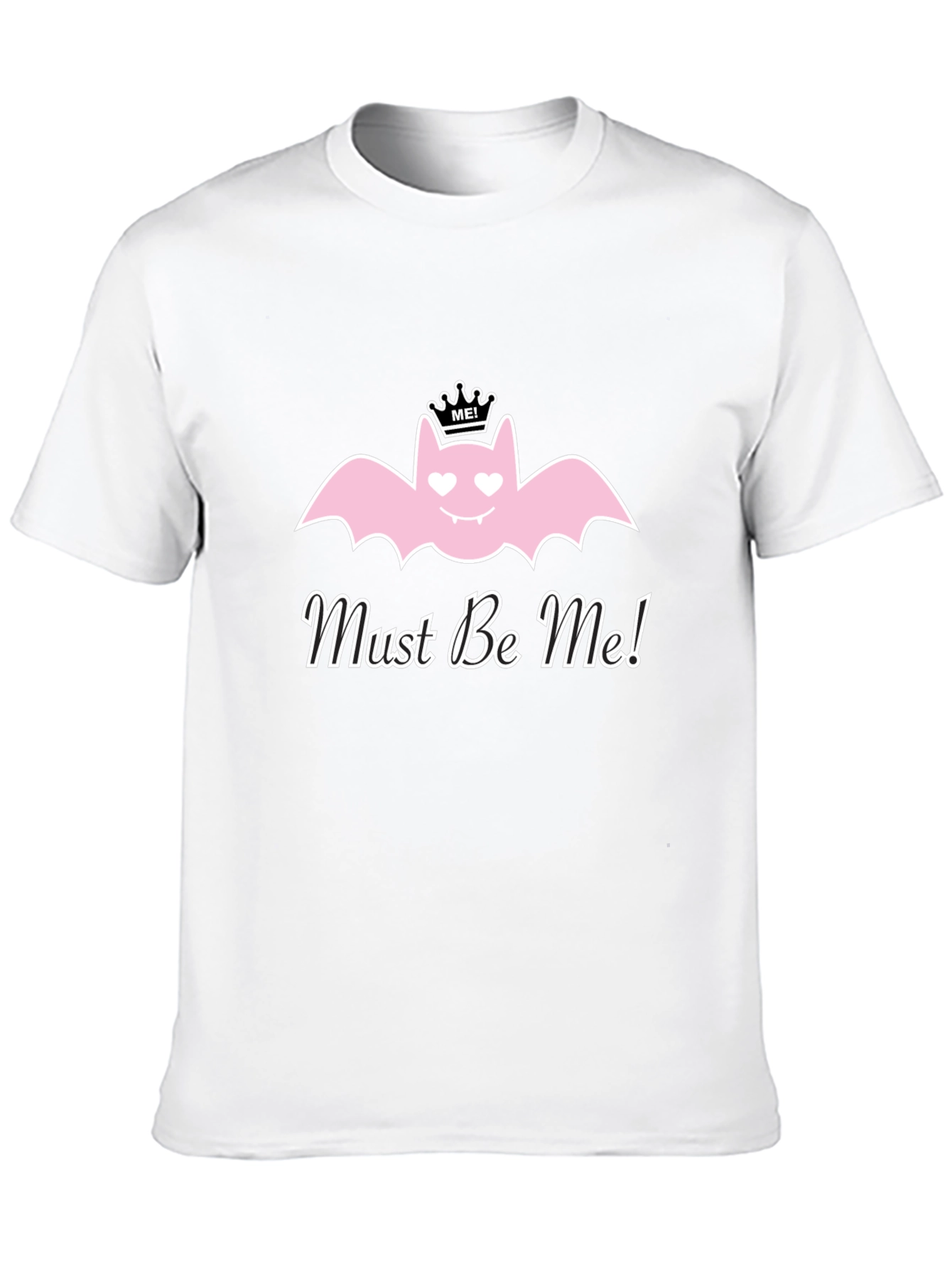 Must Be Me! Pink Bat Graphic T-Shirt