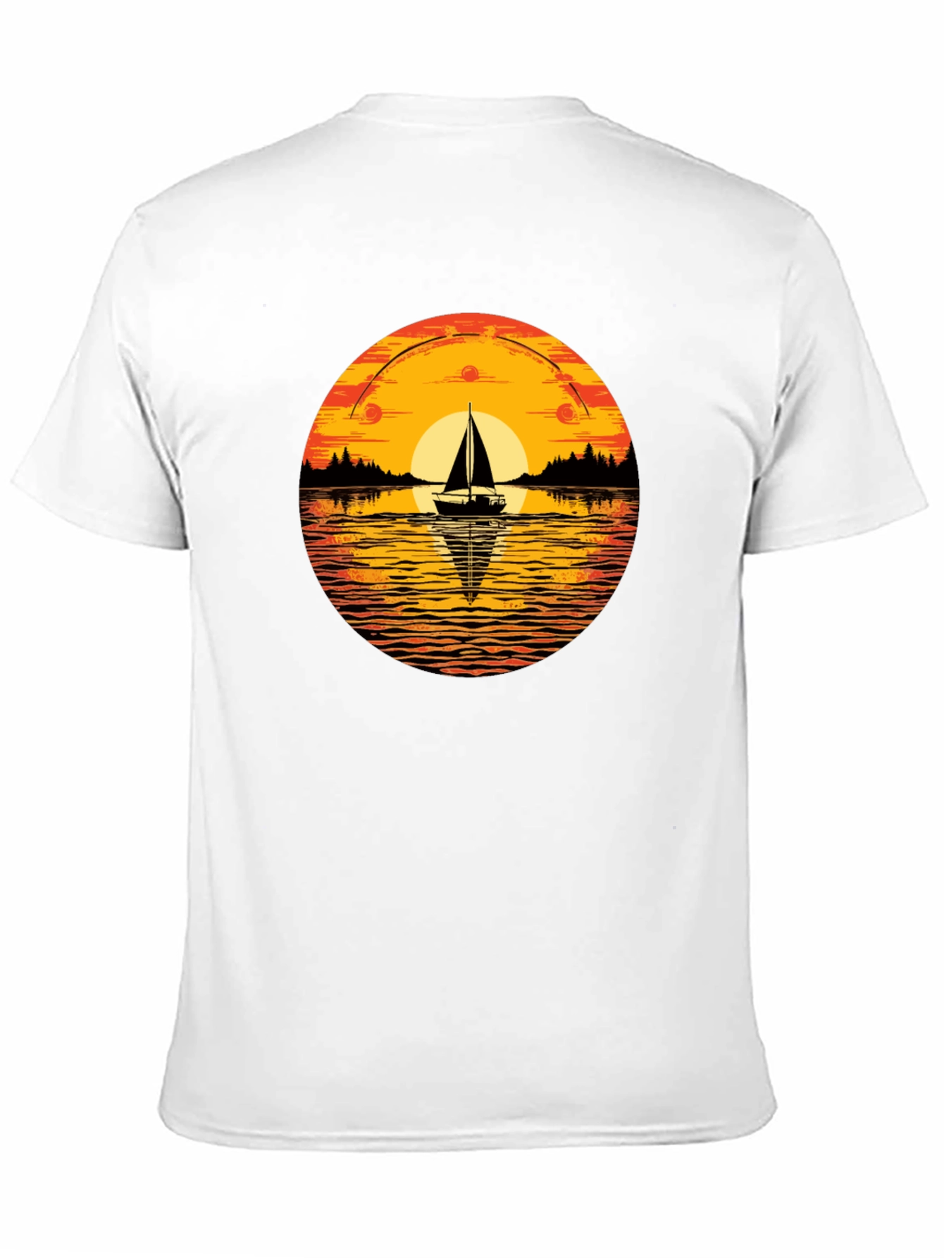 Sunset Sailboat Graphic T-Shirt