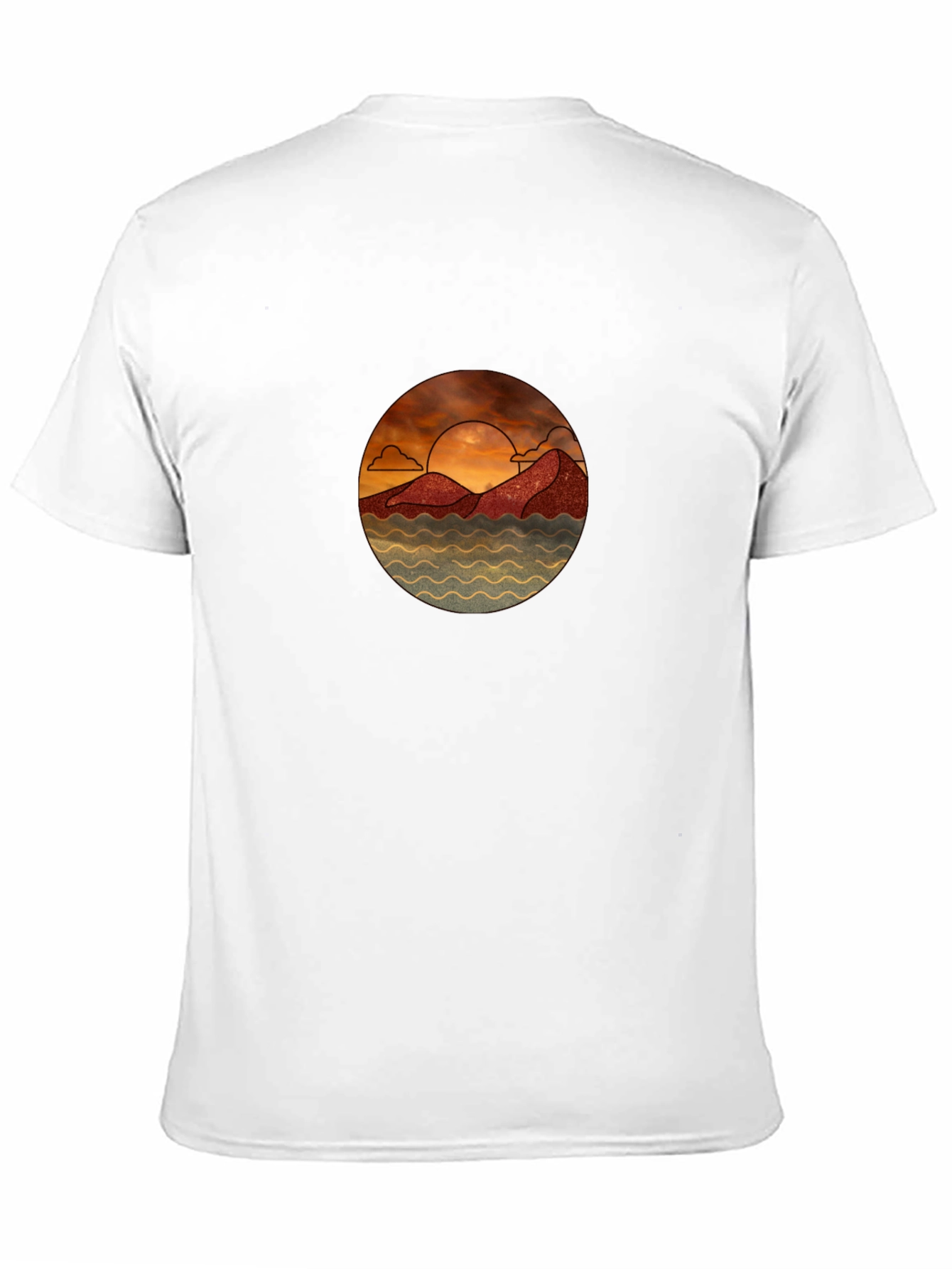 Scenic Sunset Graphic Tee - Unisex Black T-Shirt