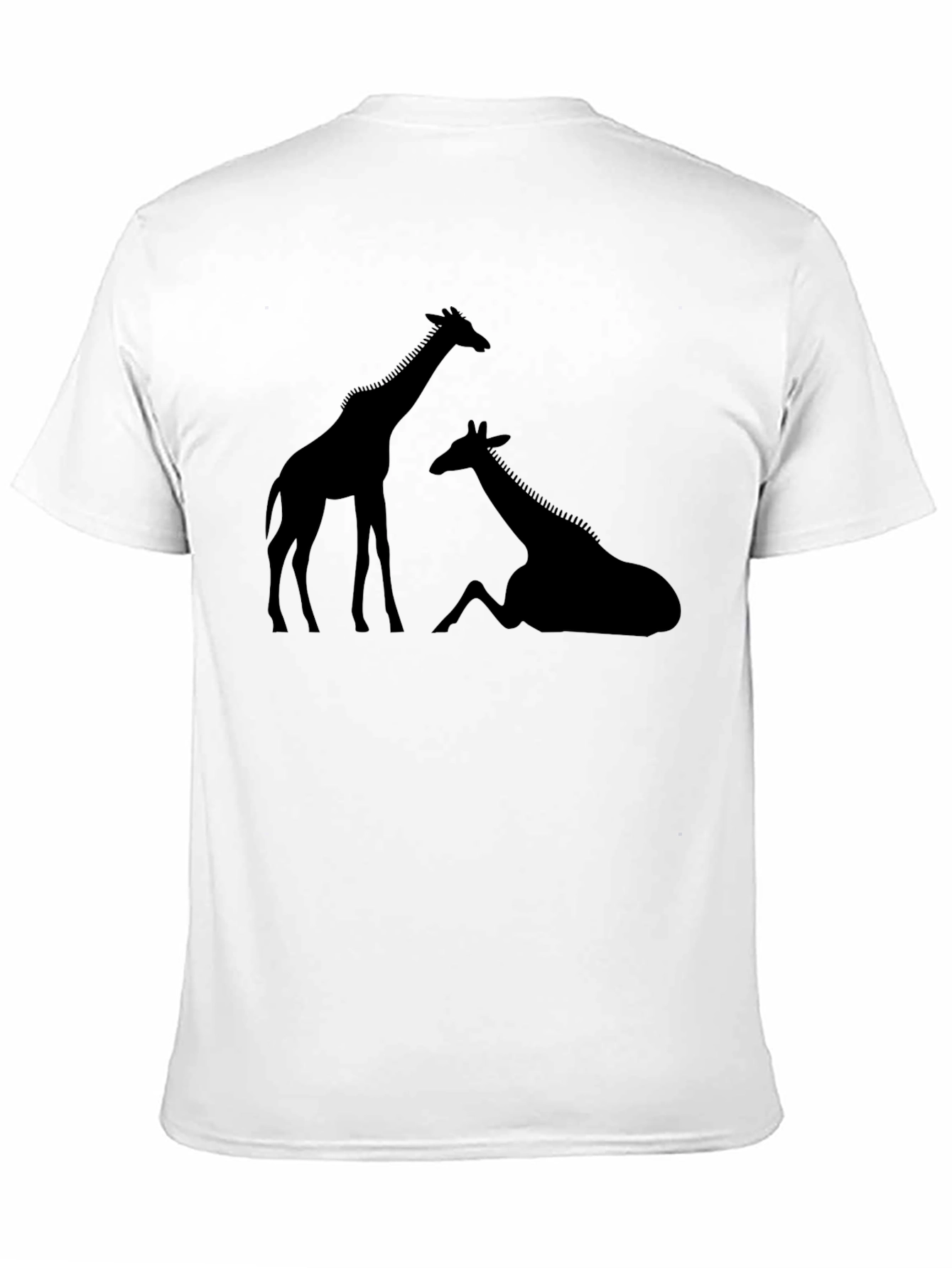 Giraffe Silhouette T-Shirt - Black
