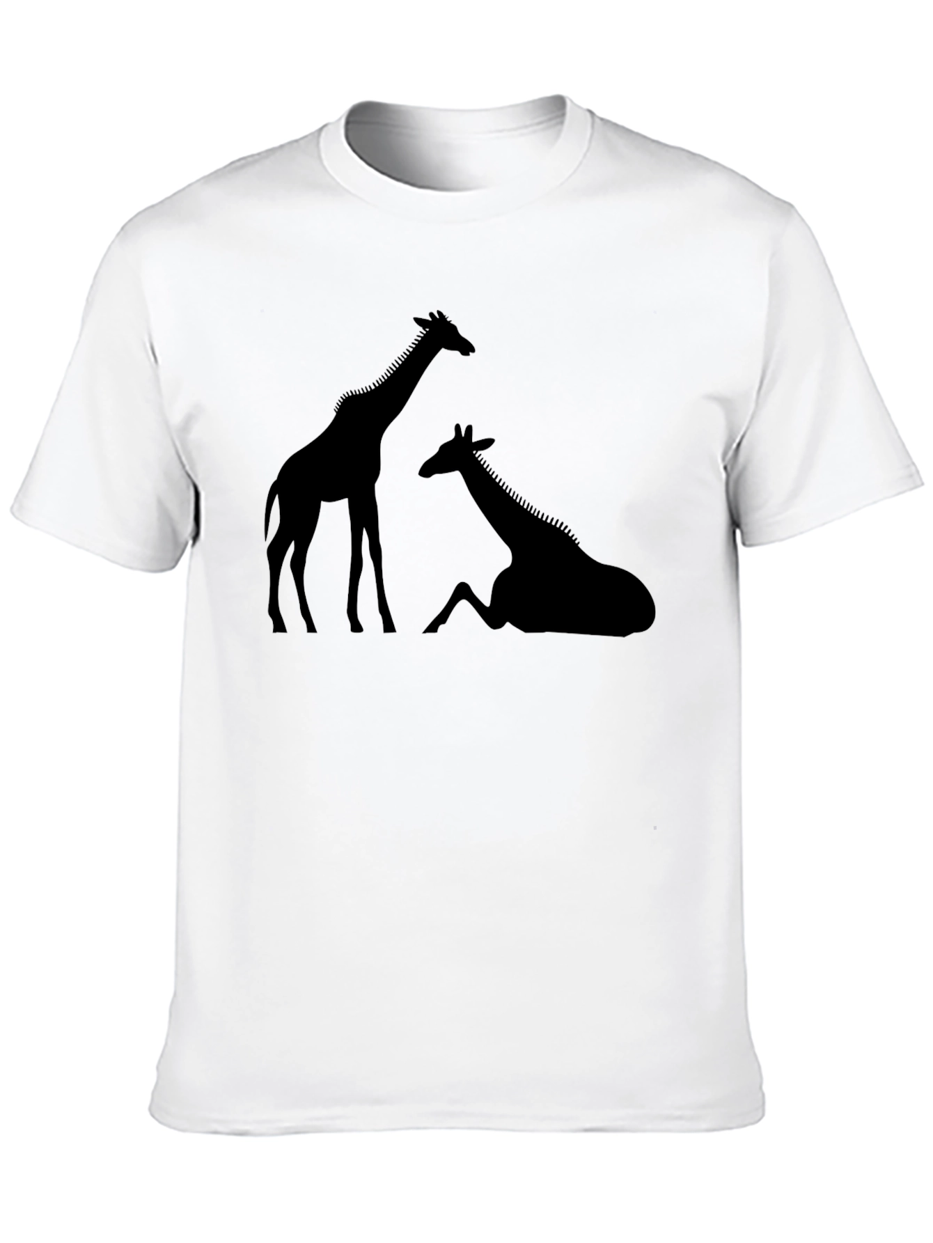 Giraffe Silhouette T-Shirt - Black