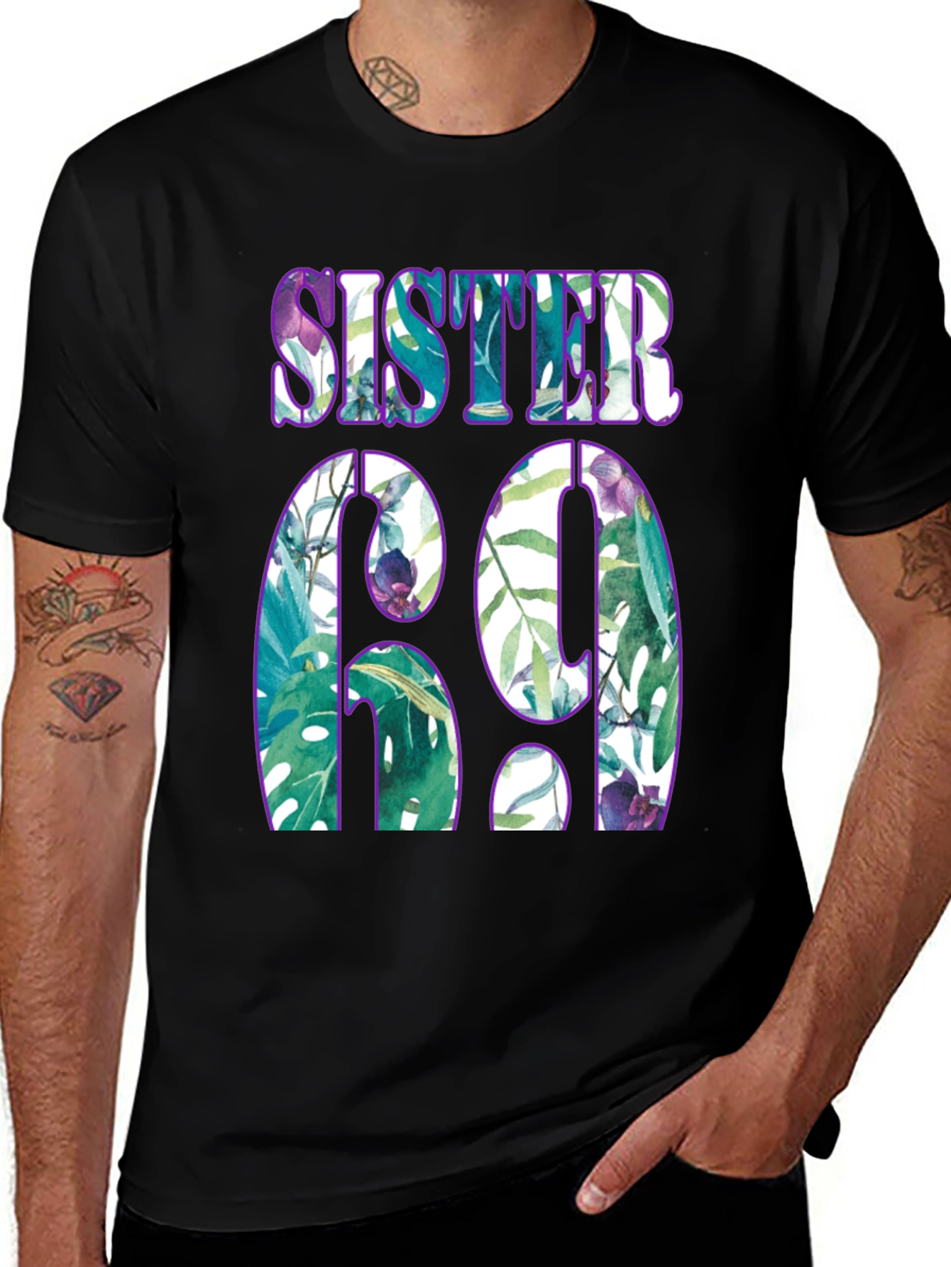 Sister 69 Graphic Print Tee