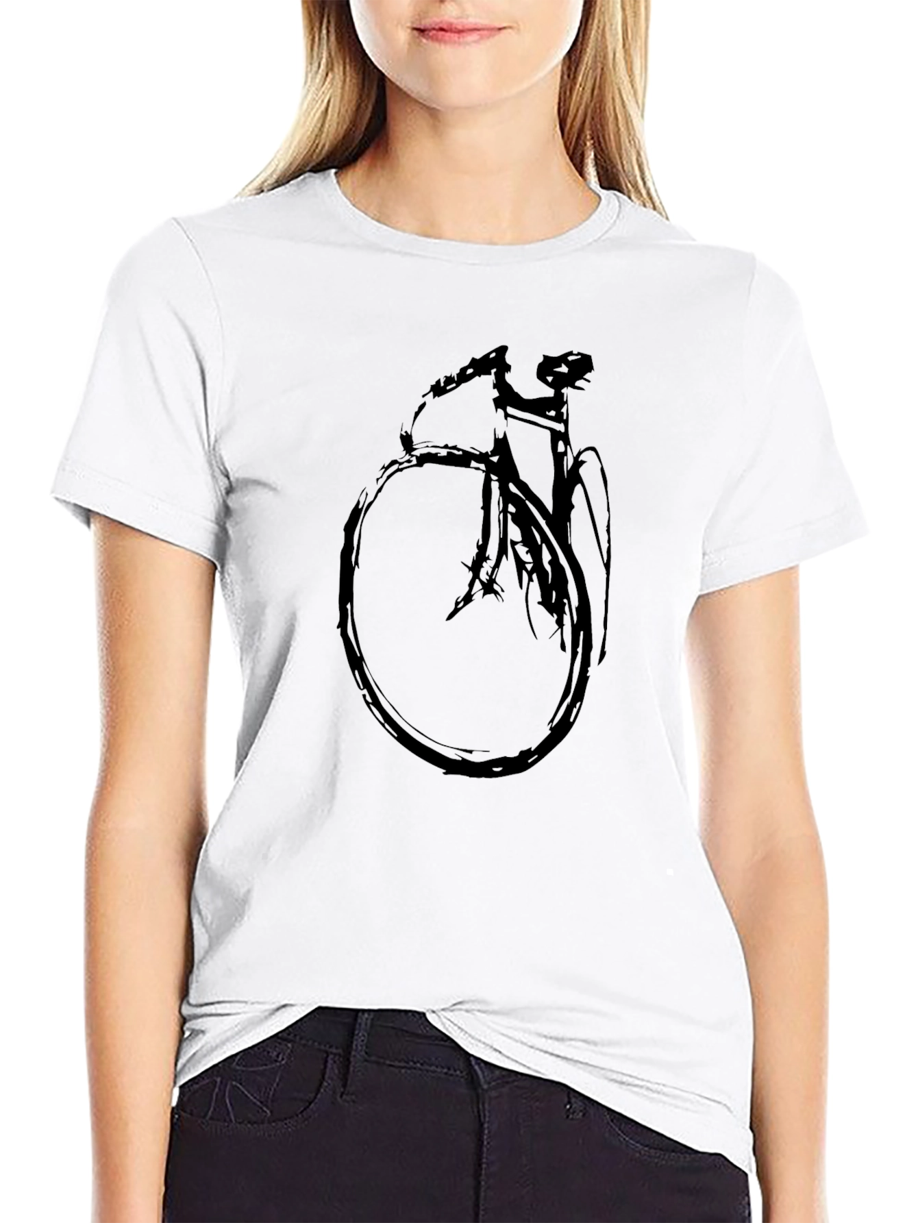 Mens Black Bike Graphic Tee