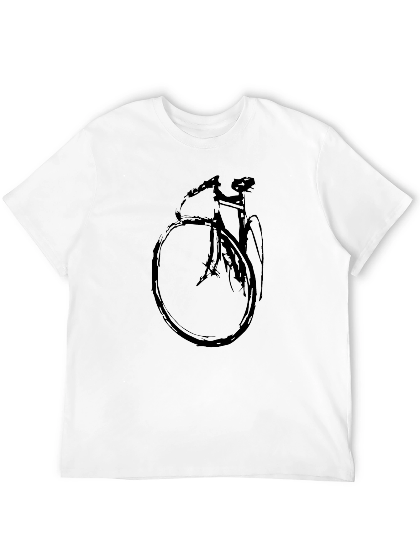 Mens Black Bike Graphic Tee