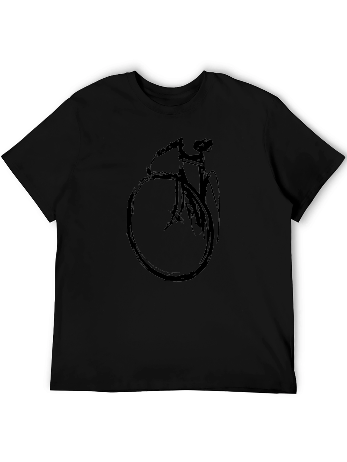 Mens Black Bike Graphic Tee