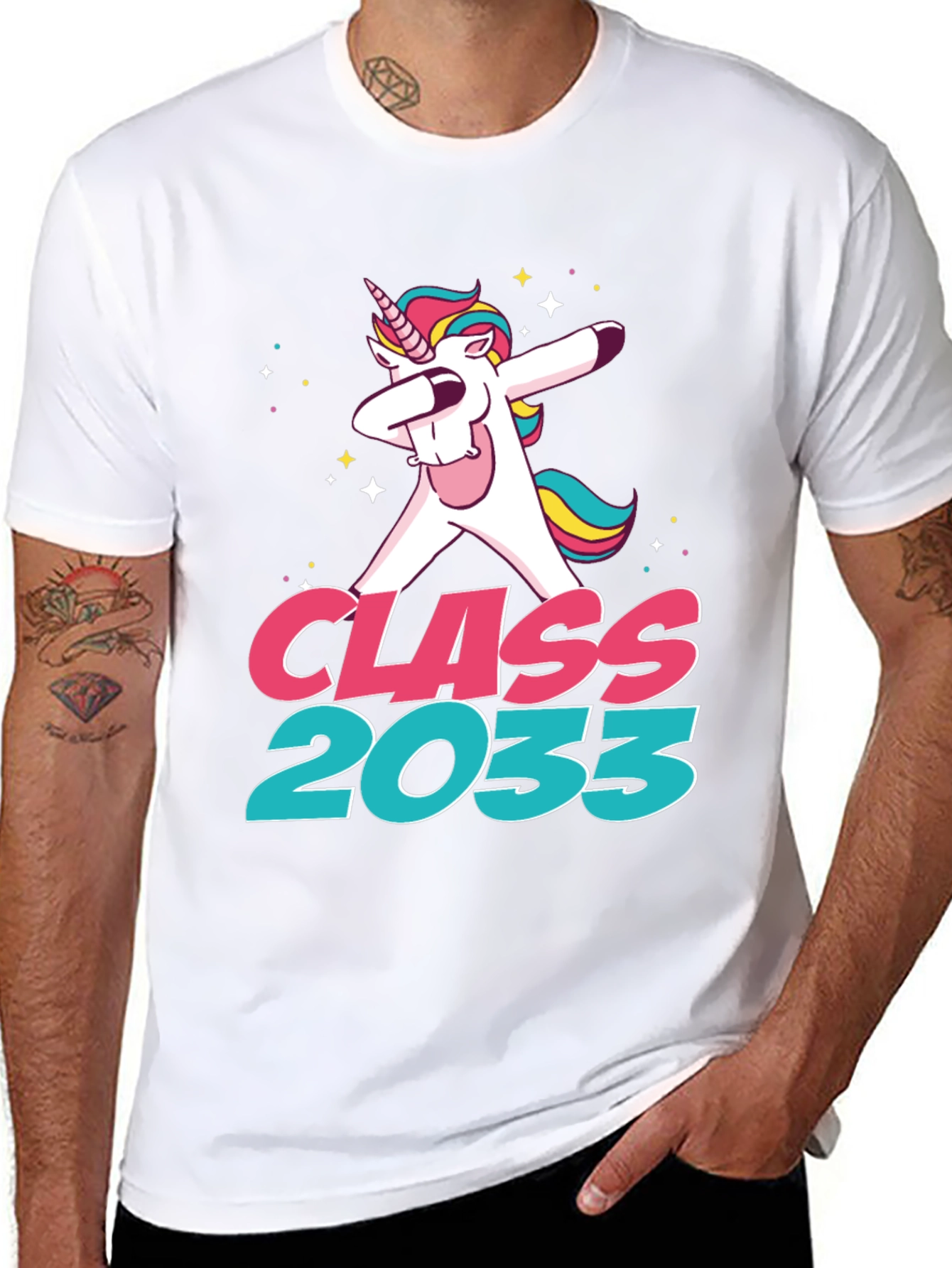 Class of 2033 Unicorn Dabbing T-Shirt