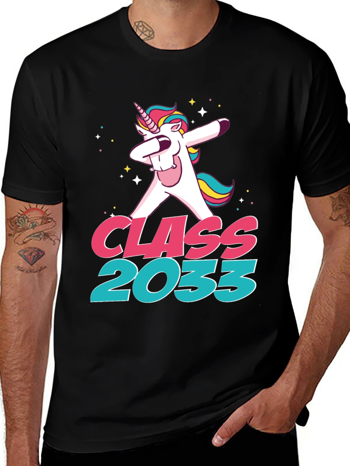 Class of 2033 Unicorn Dabbing T-Shirt
