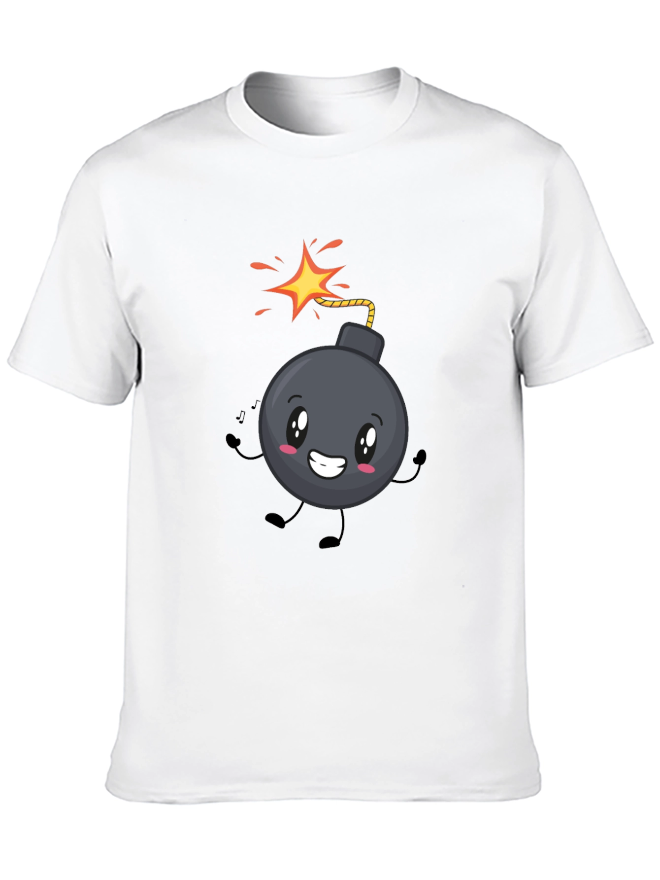 Cute Bomb Graphic Tee - Black Cotton T-Shirt