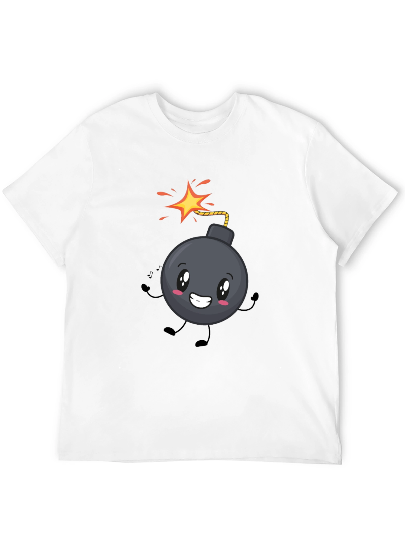 Cute Bomb Graphic Tee - Black Cotton T-Shirt