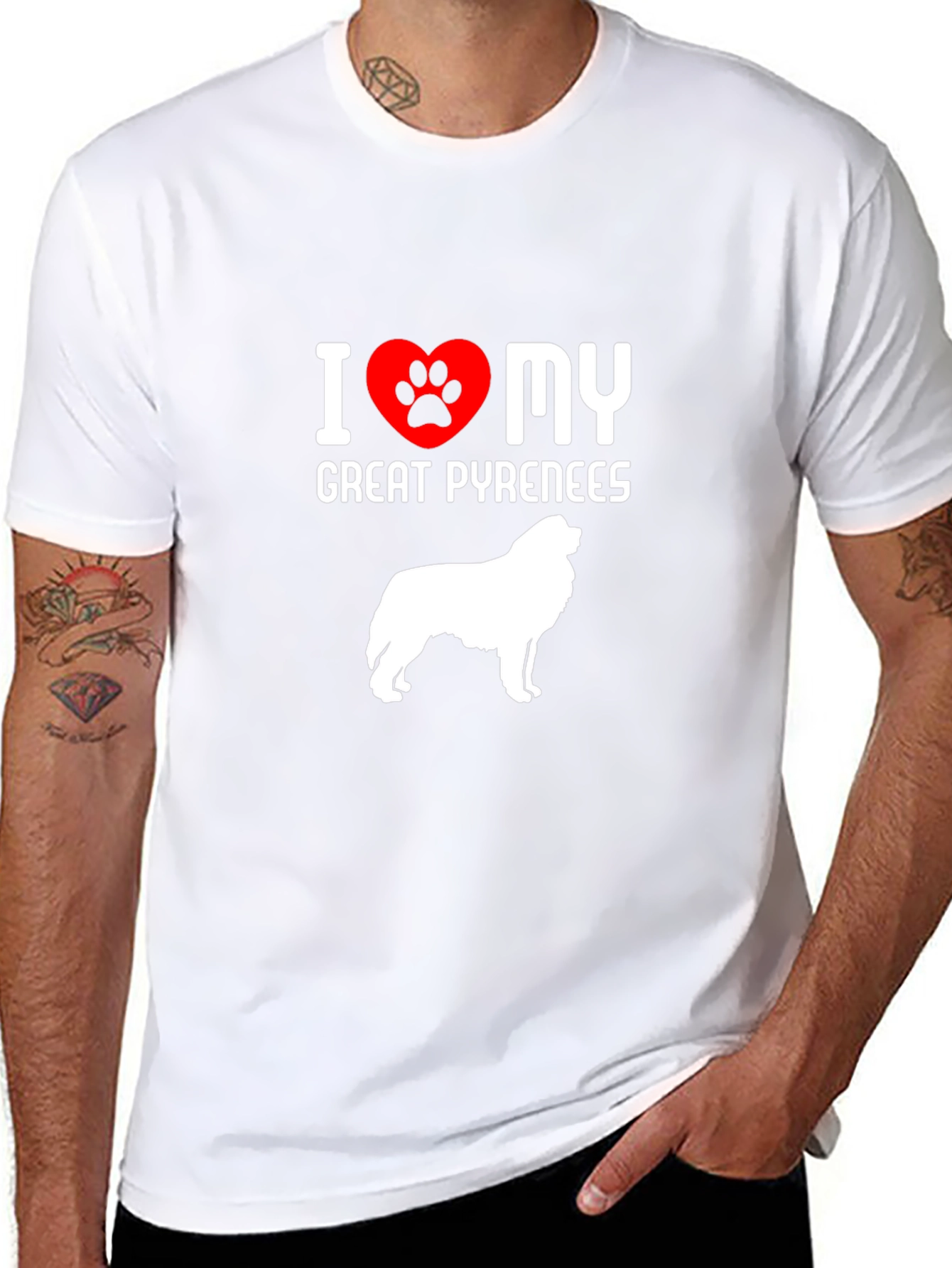 I Love My Great Pyrenees Dog T-Shirt
