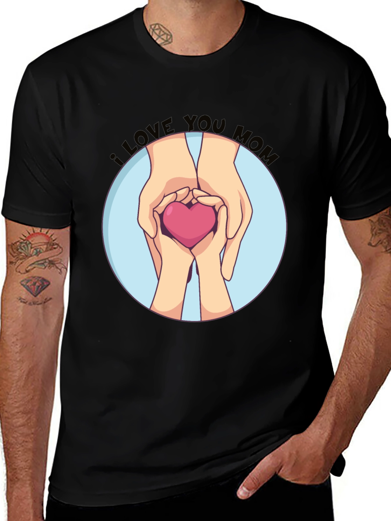I Love You Mom Graphic T-Shirt