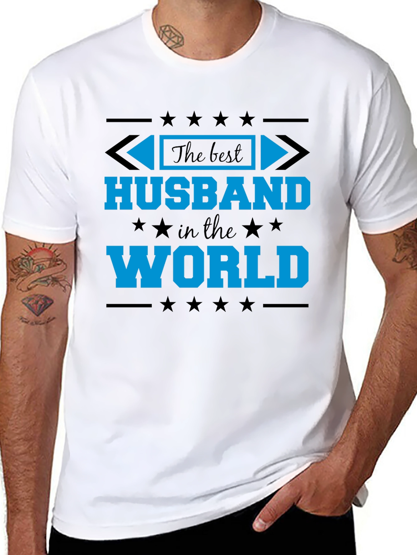 Best Husband in the World Black T-Shirt