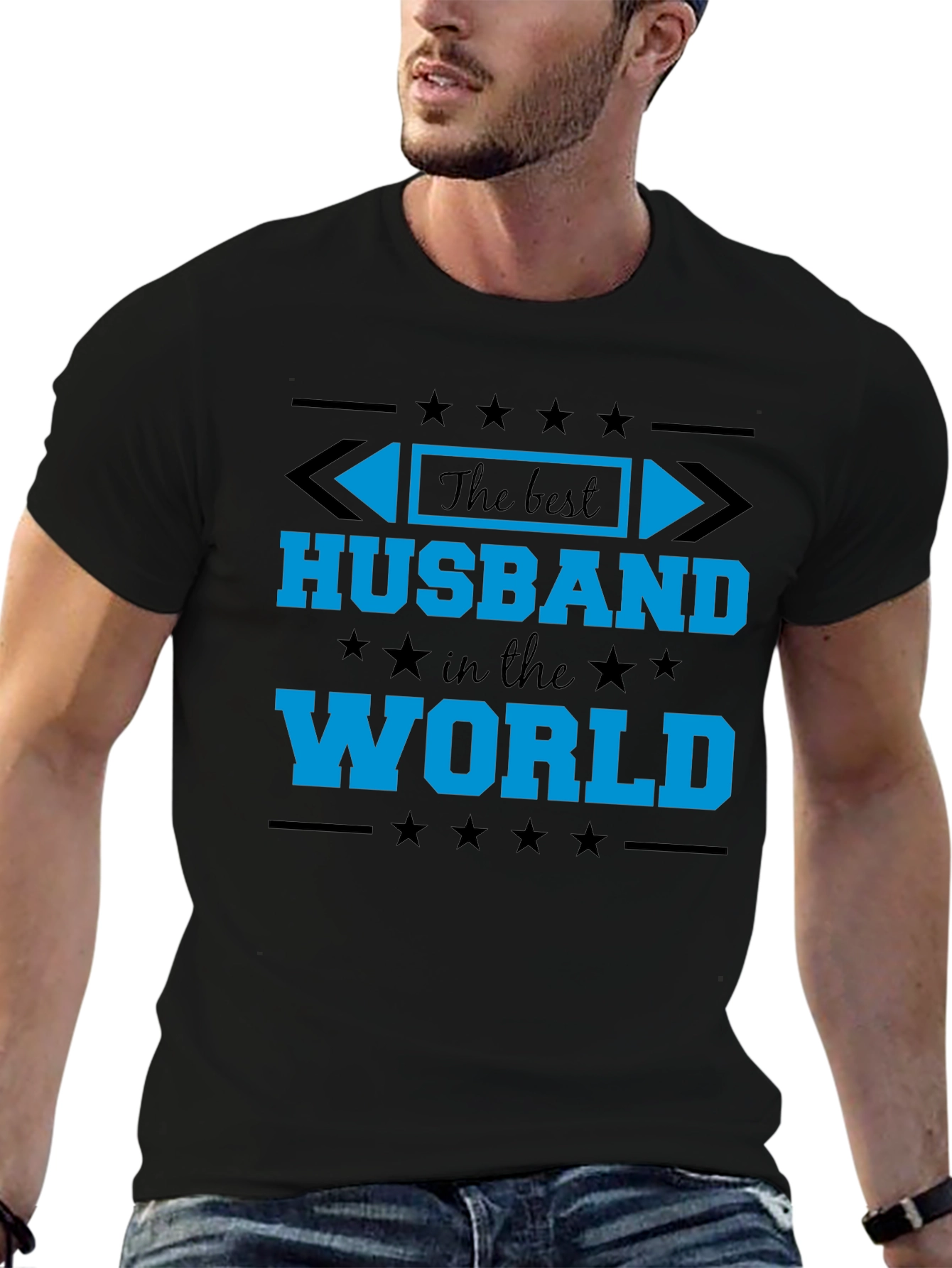 Best Husband in the World Black T-Shirt