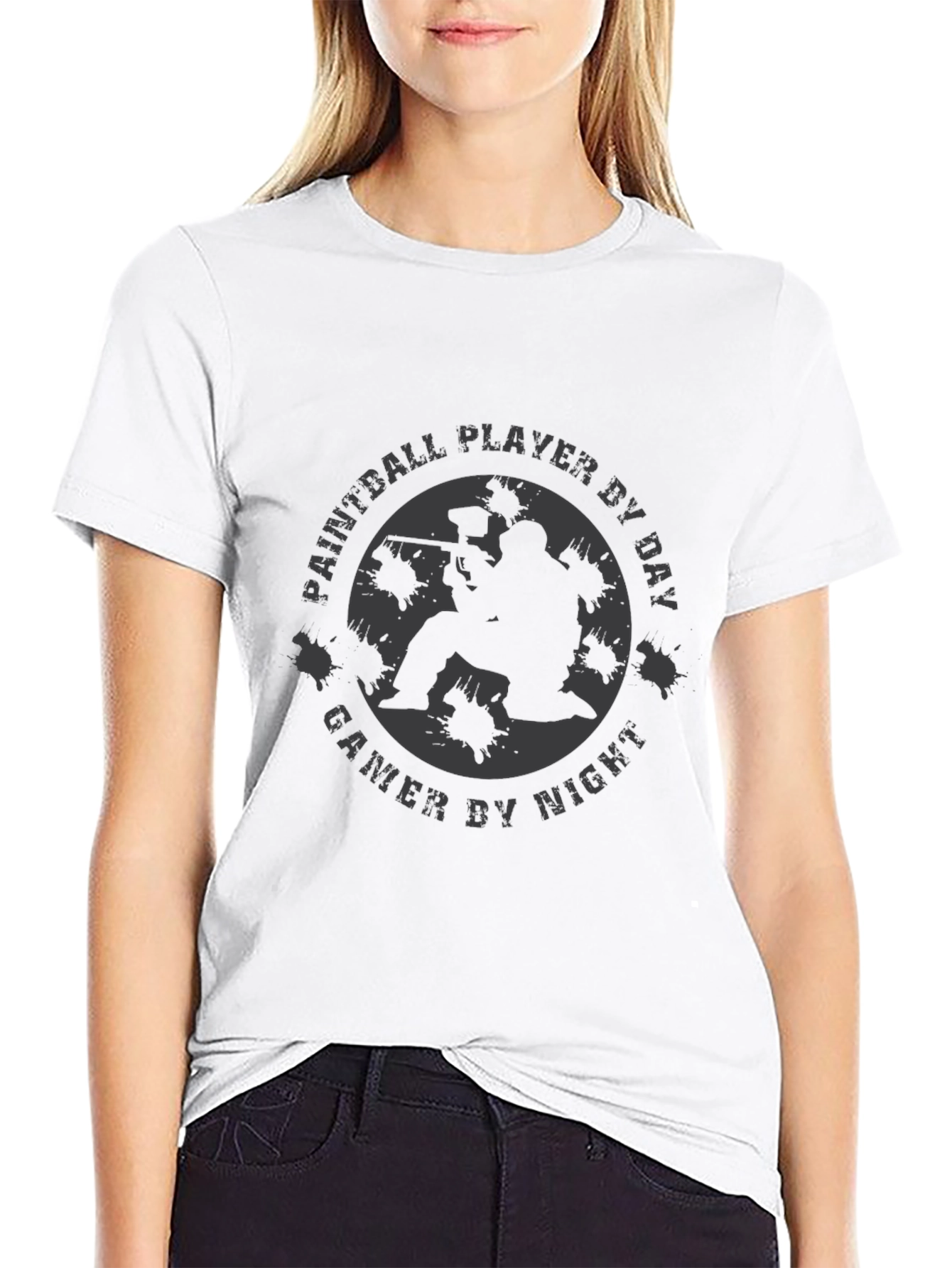 Paintball Player T-Shirt - Gamer By Night