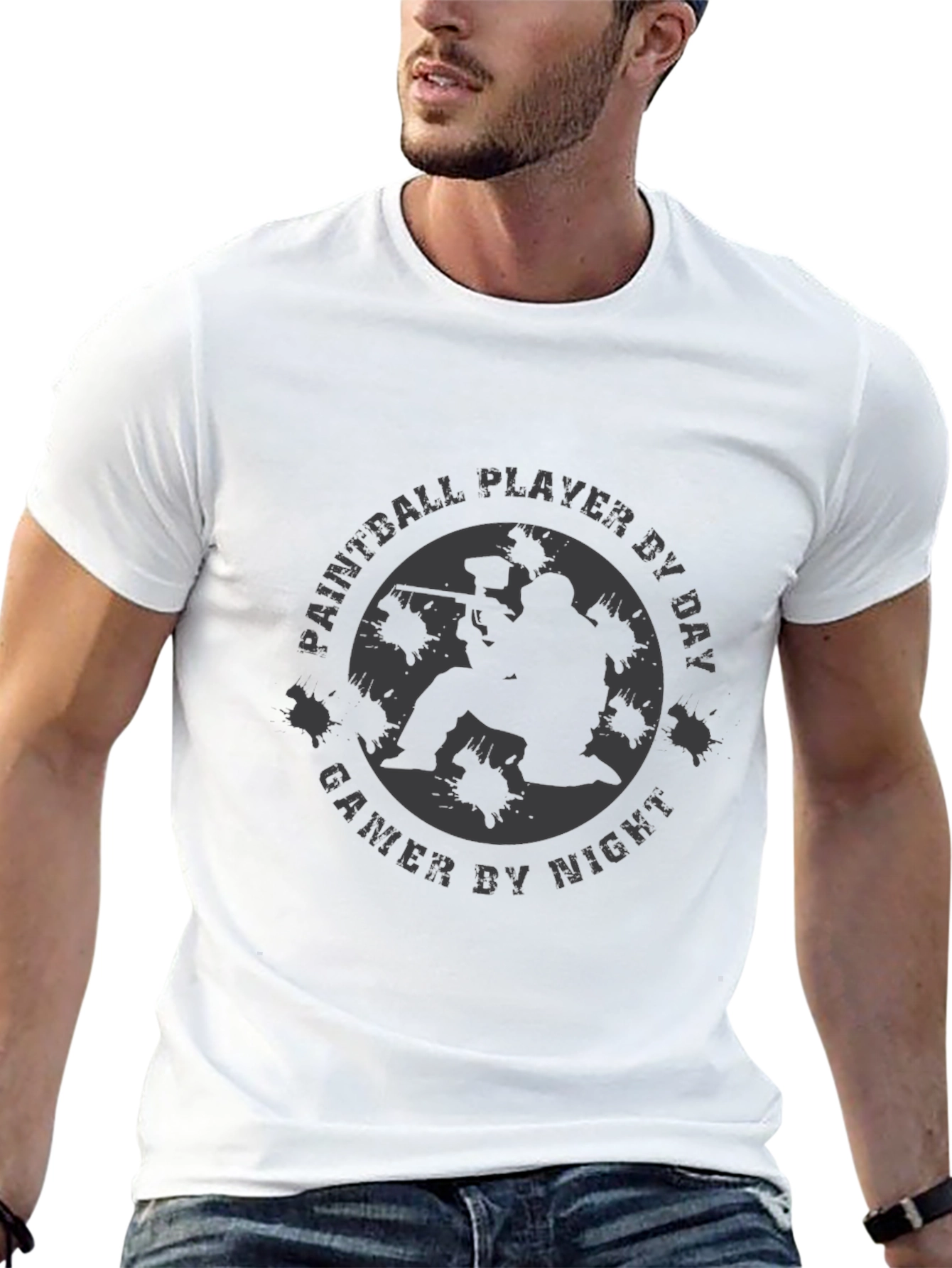 Paintball Player T-Shirt - Gamer By Night