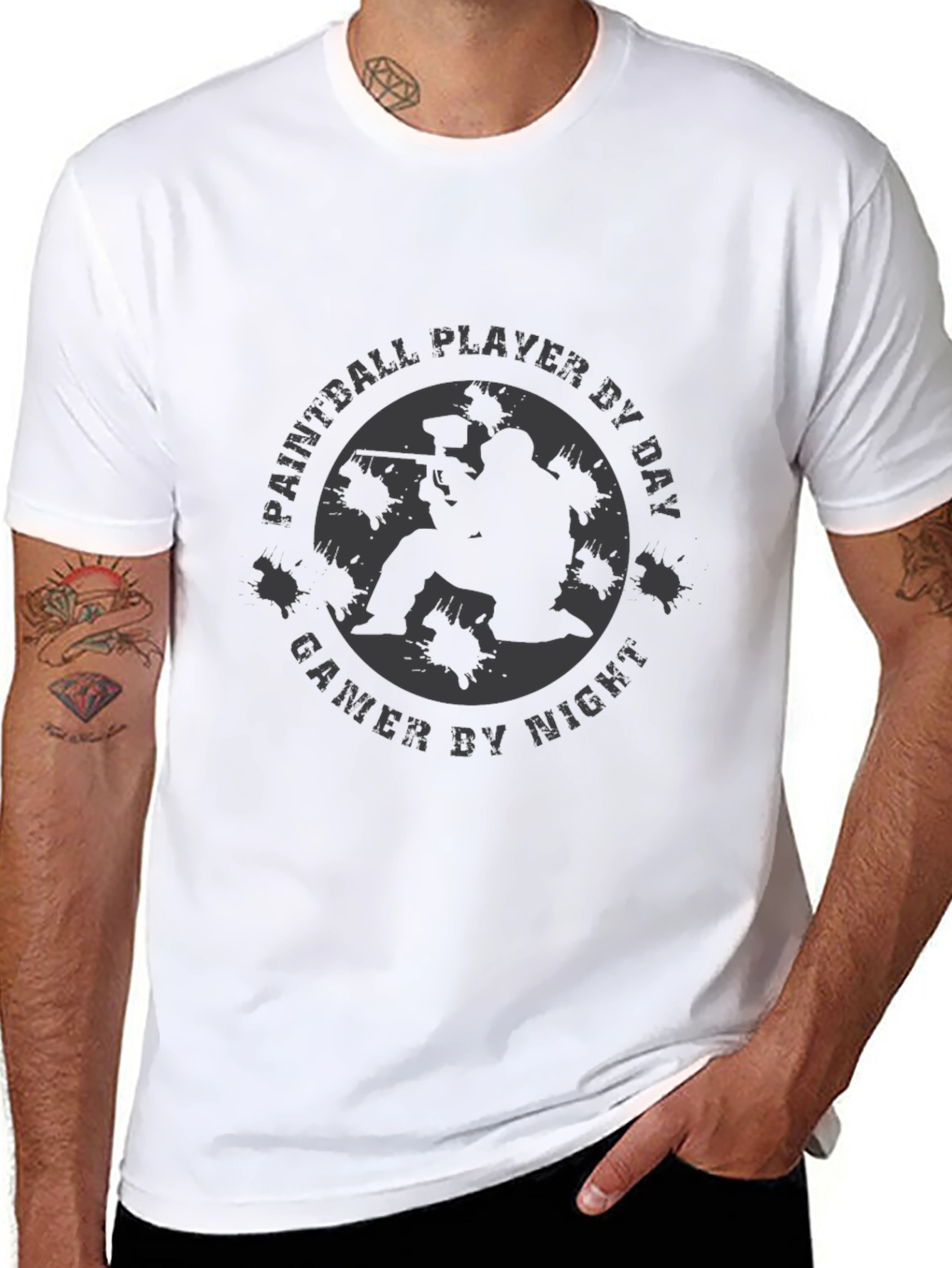 Paintball Player T-Shirt - Gamer By Night