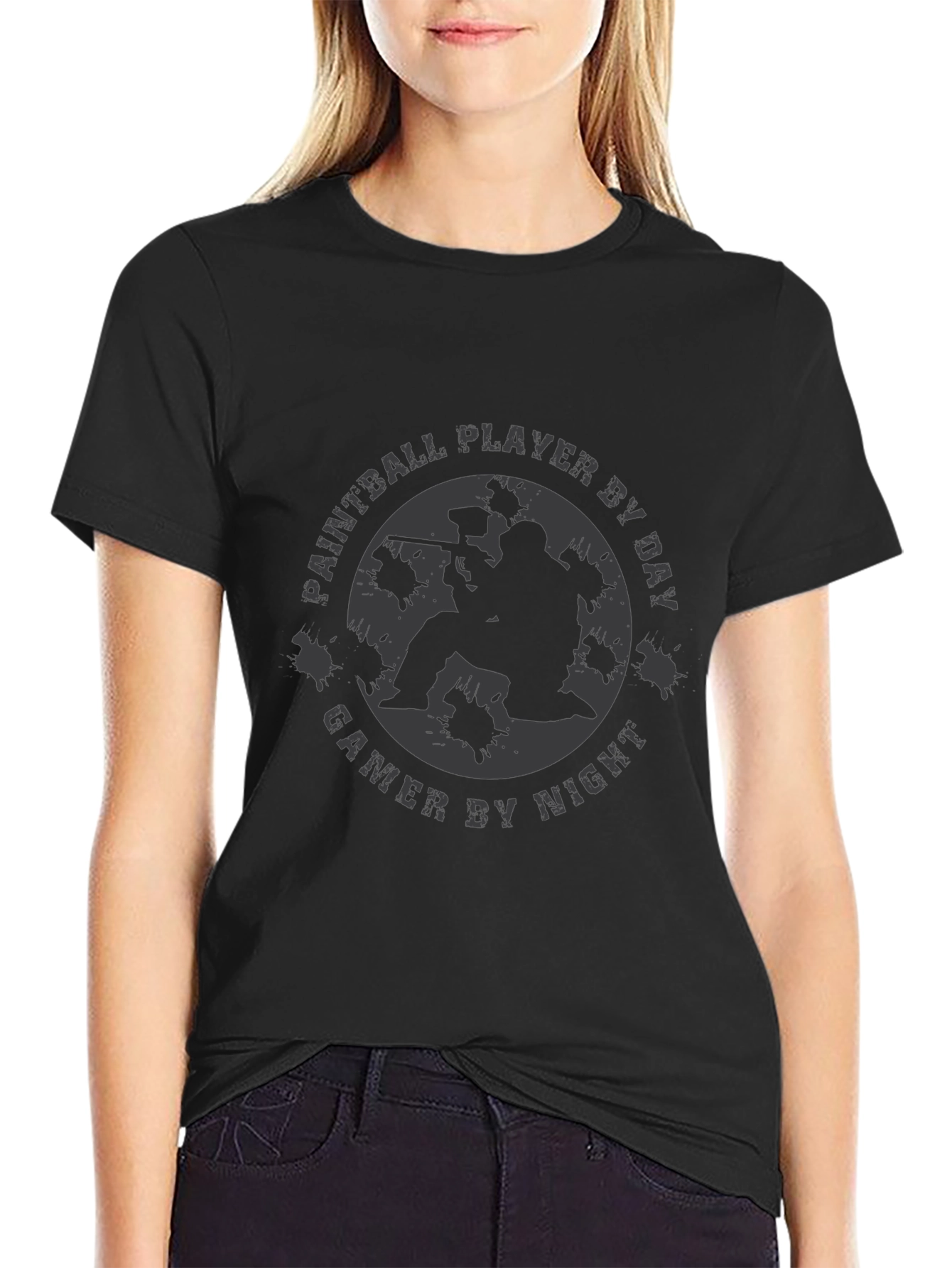 Paintball Player T-Shirt - Gamer By Night