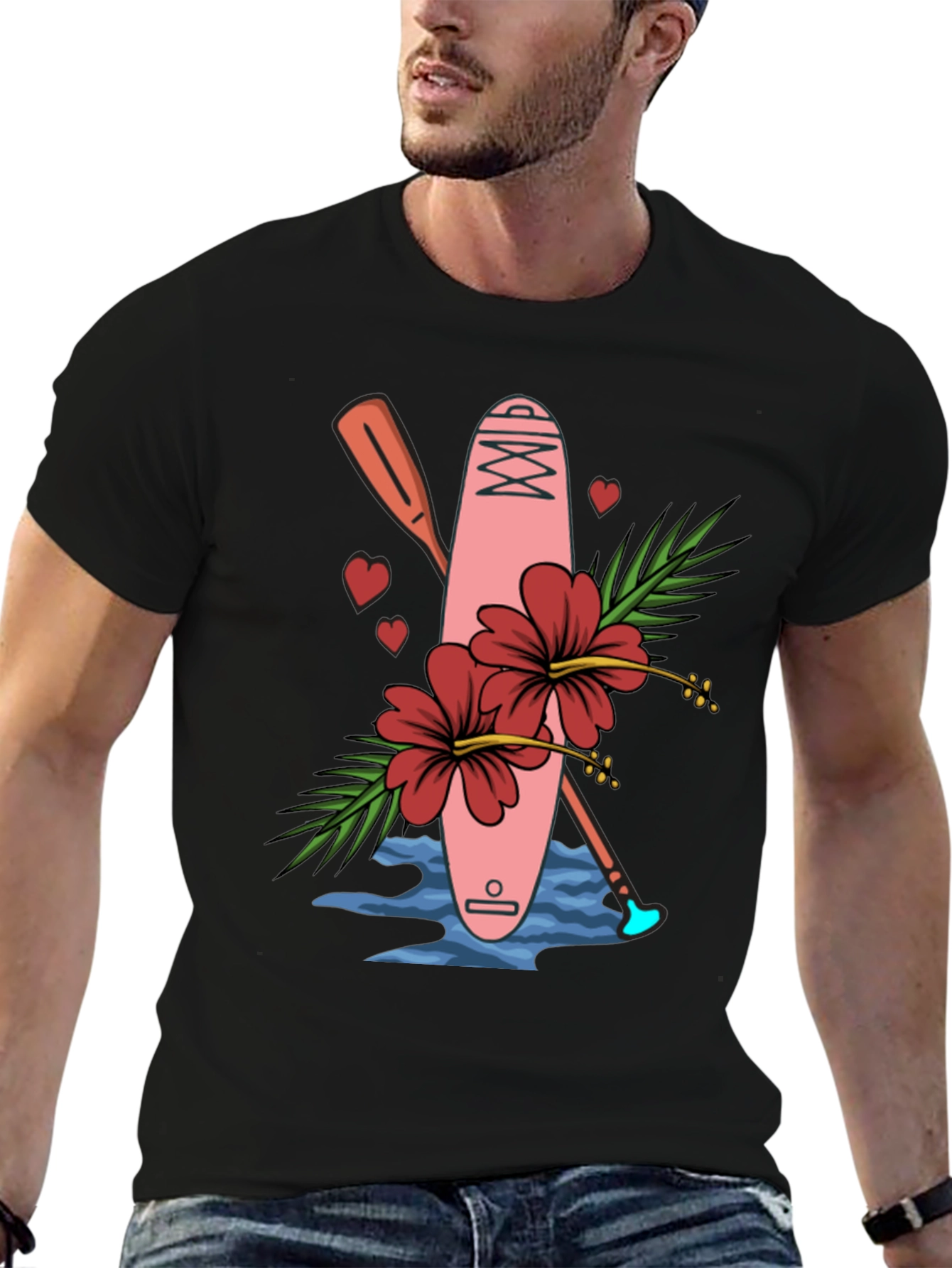 Tropical Paddle Board Graphic Tee