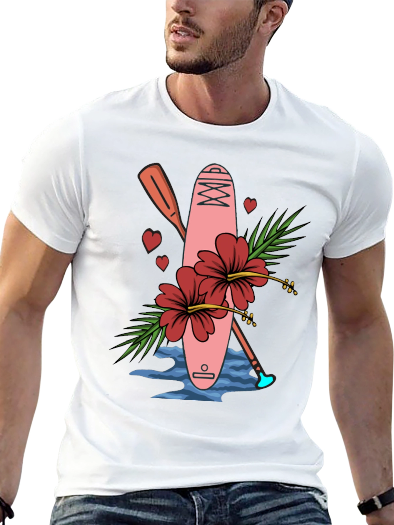 Tropical Paddle Board Graphic Tee