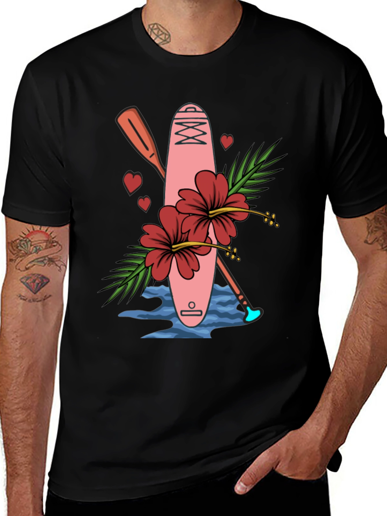 Tropical Paddle Board Graphic Tee
