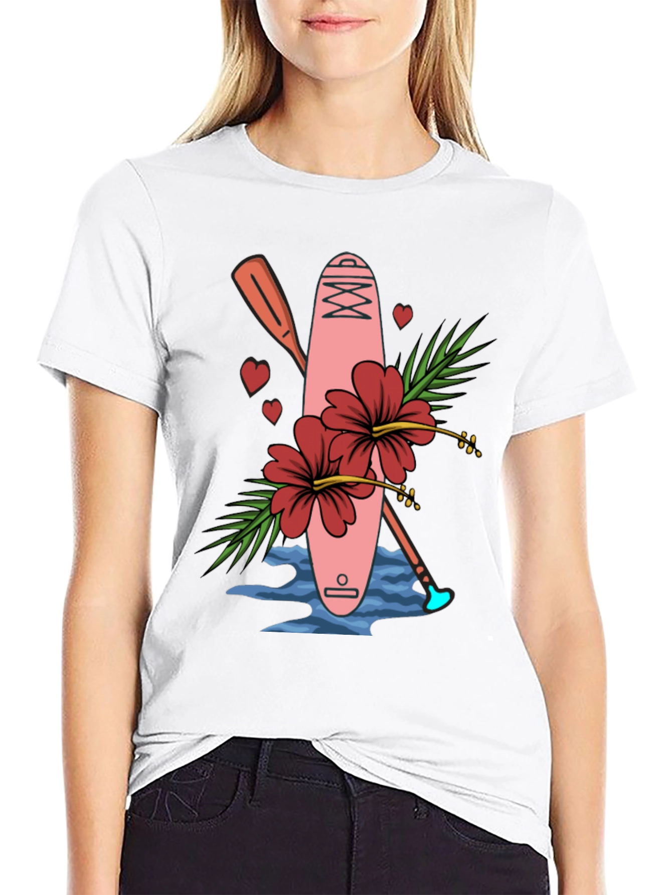 Tropical Paddle Board Graphic Tee