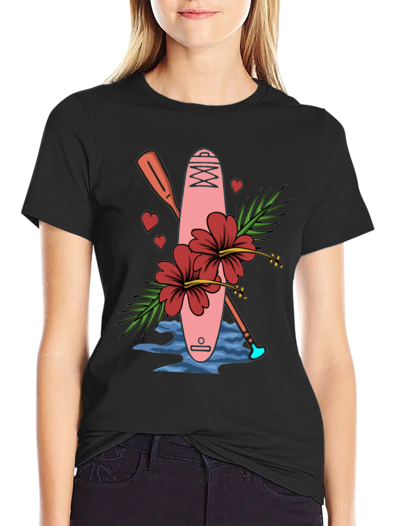 Tropical Paddle Board Graphic Tee