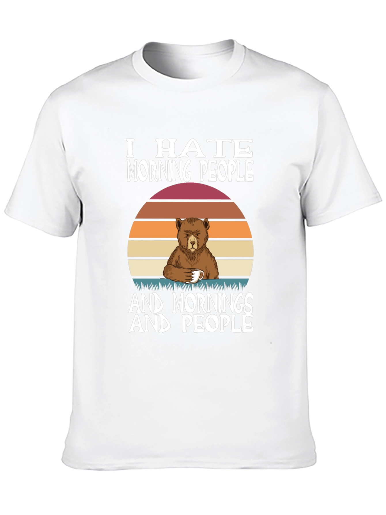 Funny I Hate Morning People Bear T-Shirt