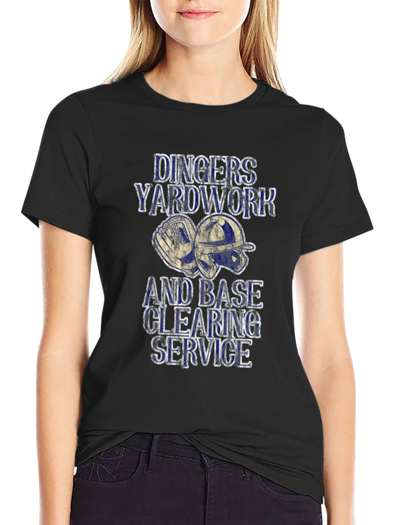 Dinger Yardwork Baseball T-Shirt