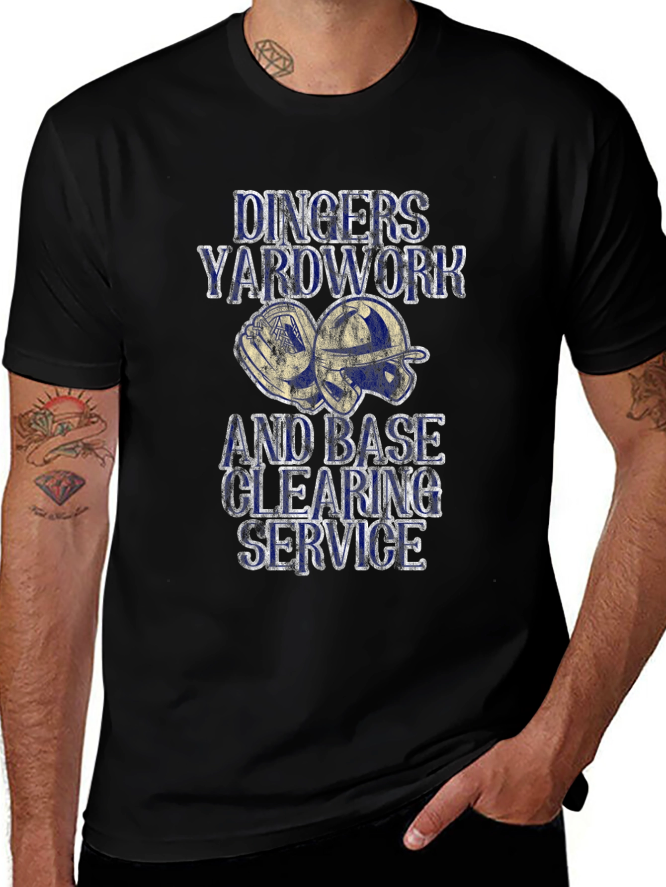 Dinger Yardwork Baseball T-Shirt