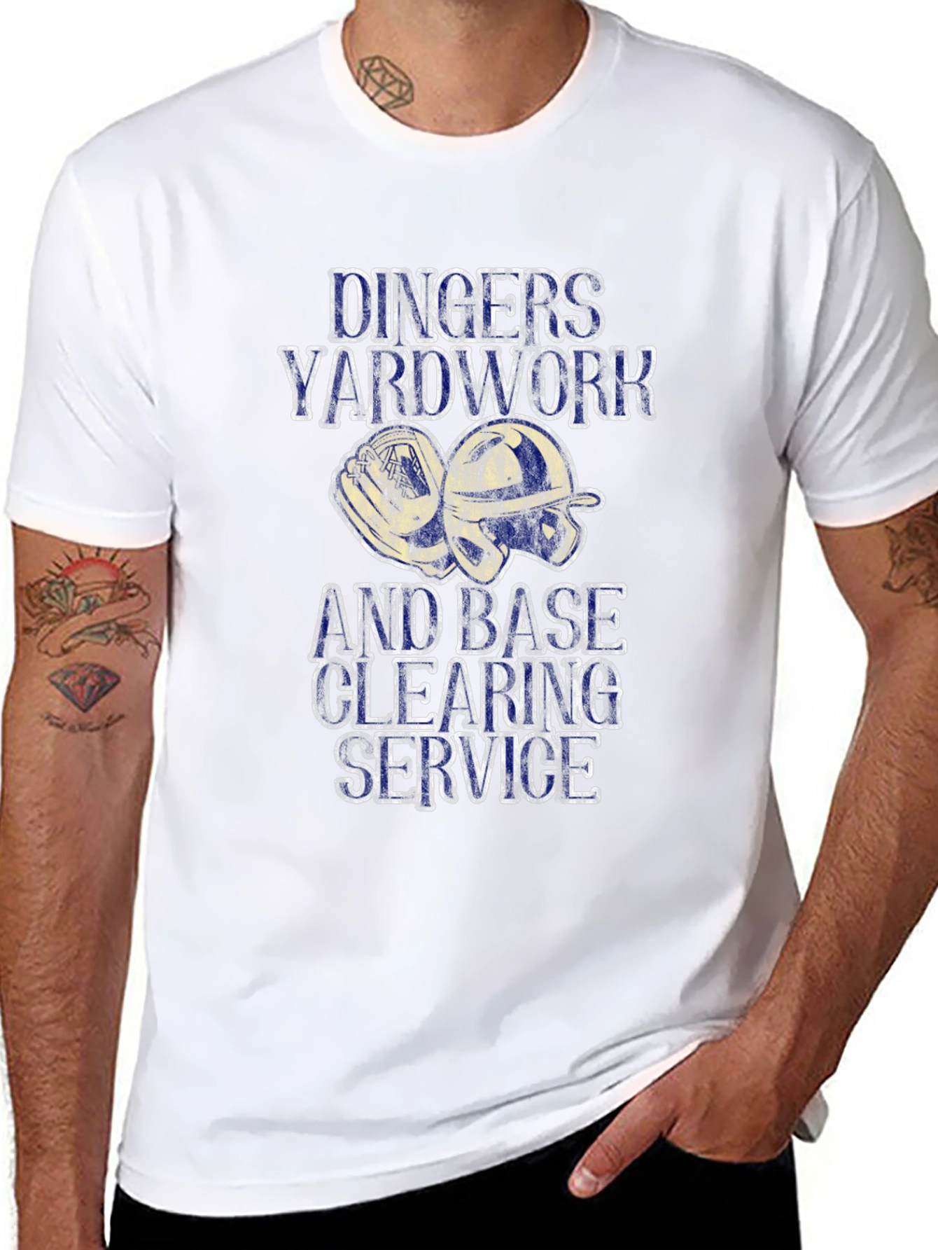 Dinger Yardwork Baseball T-Shirt