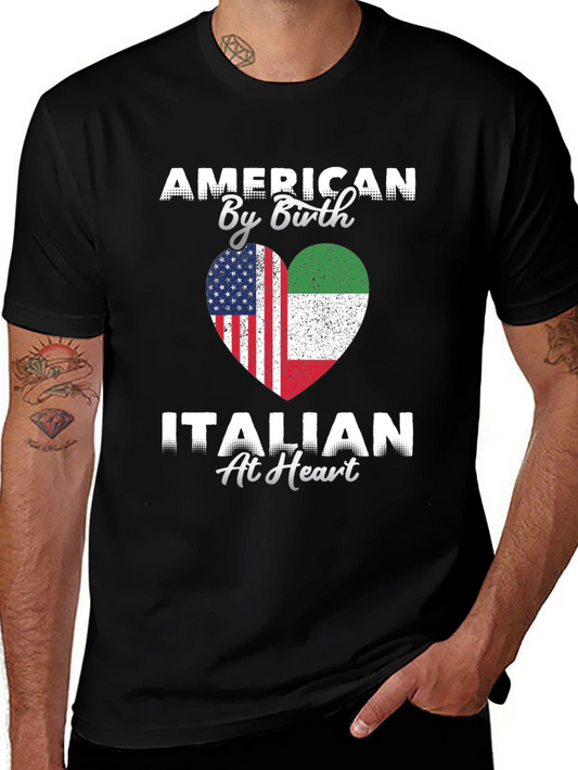 American By Birth Italian At Heart T-Shirt