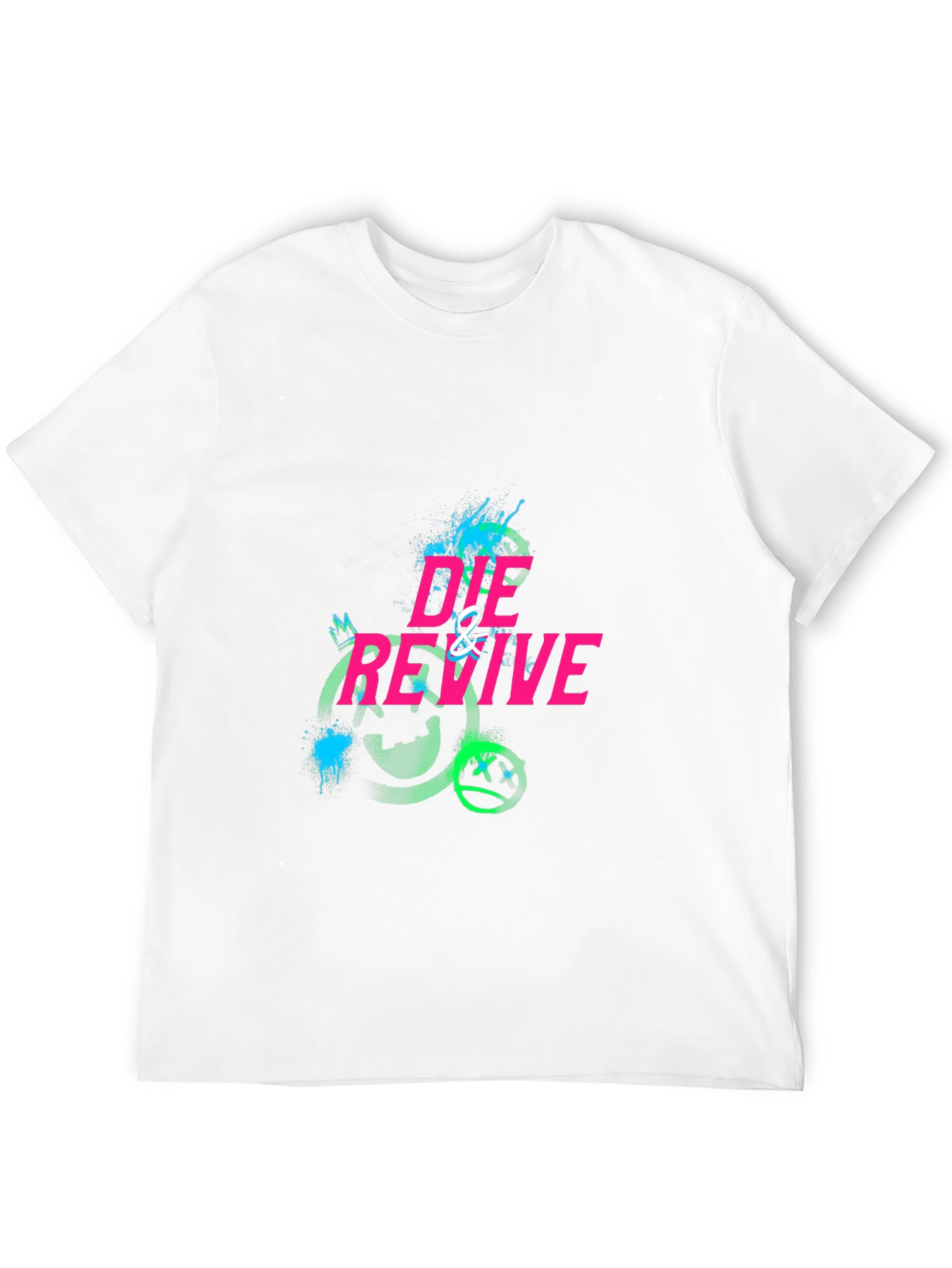 Die & Revive Graphic Print Black T-Shirt